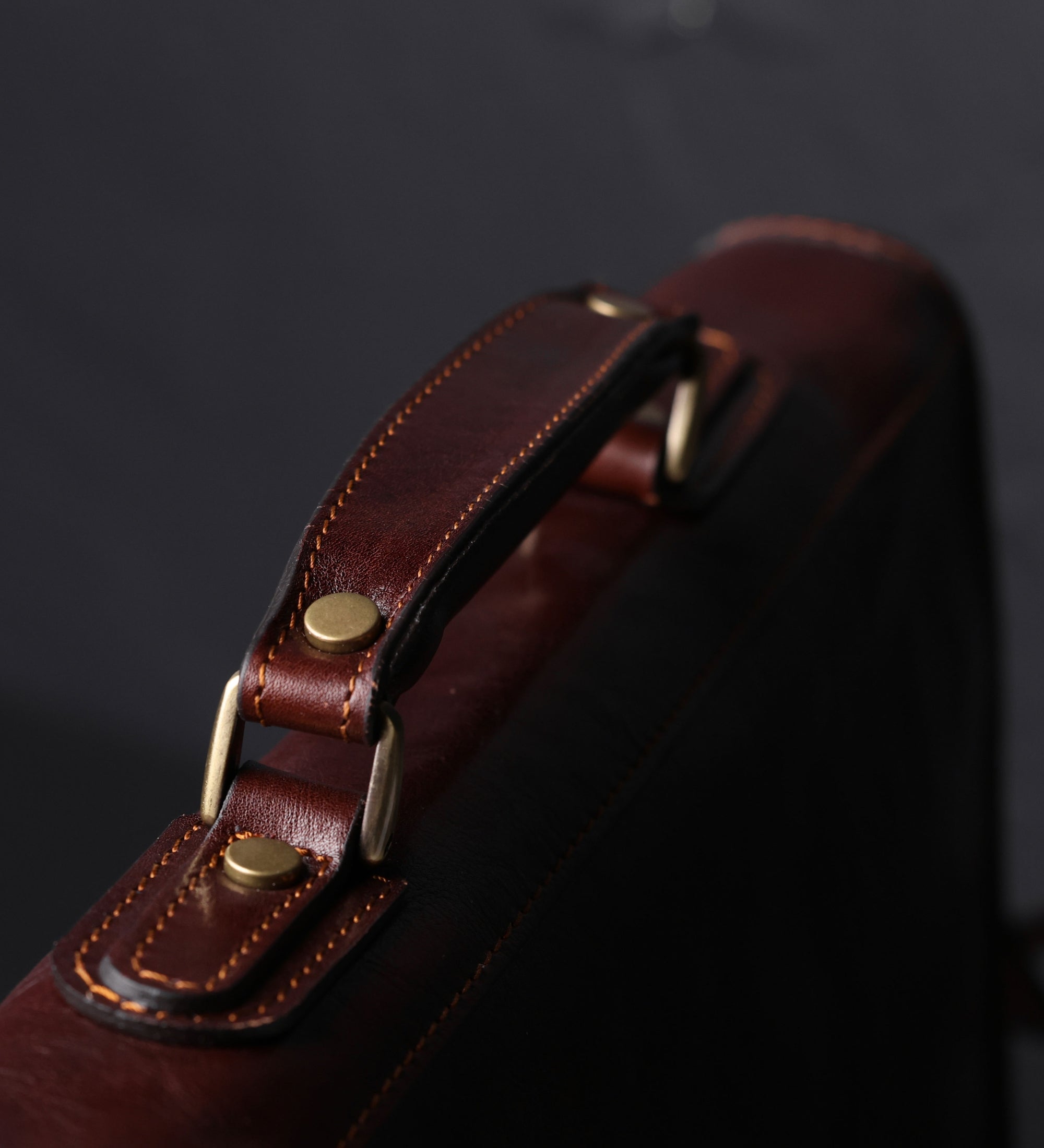 Full Grain Italian Leather Briefcase - Illusions