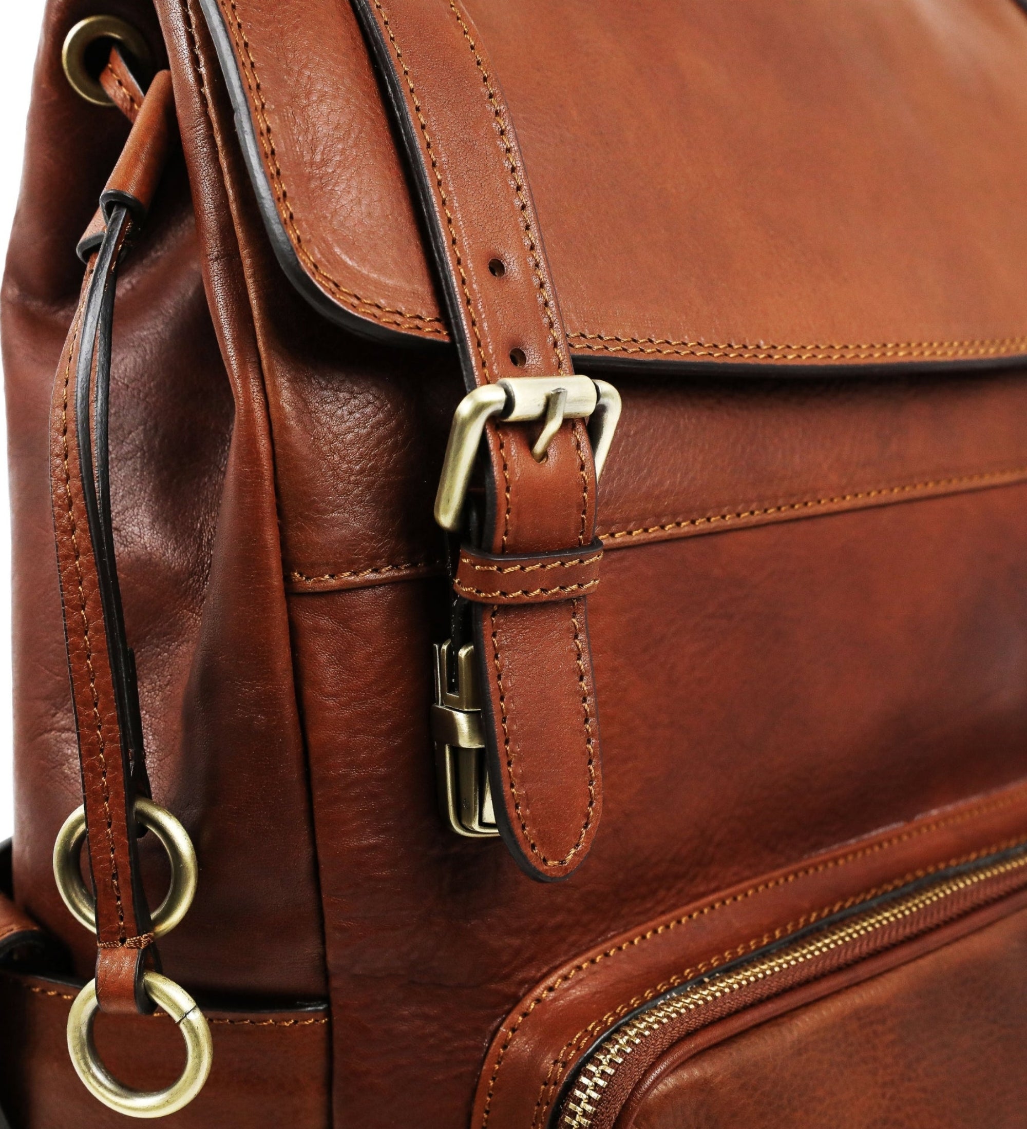 Full Grain Italian Leather Backpack - The Good Earth