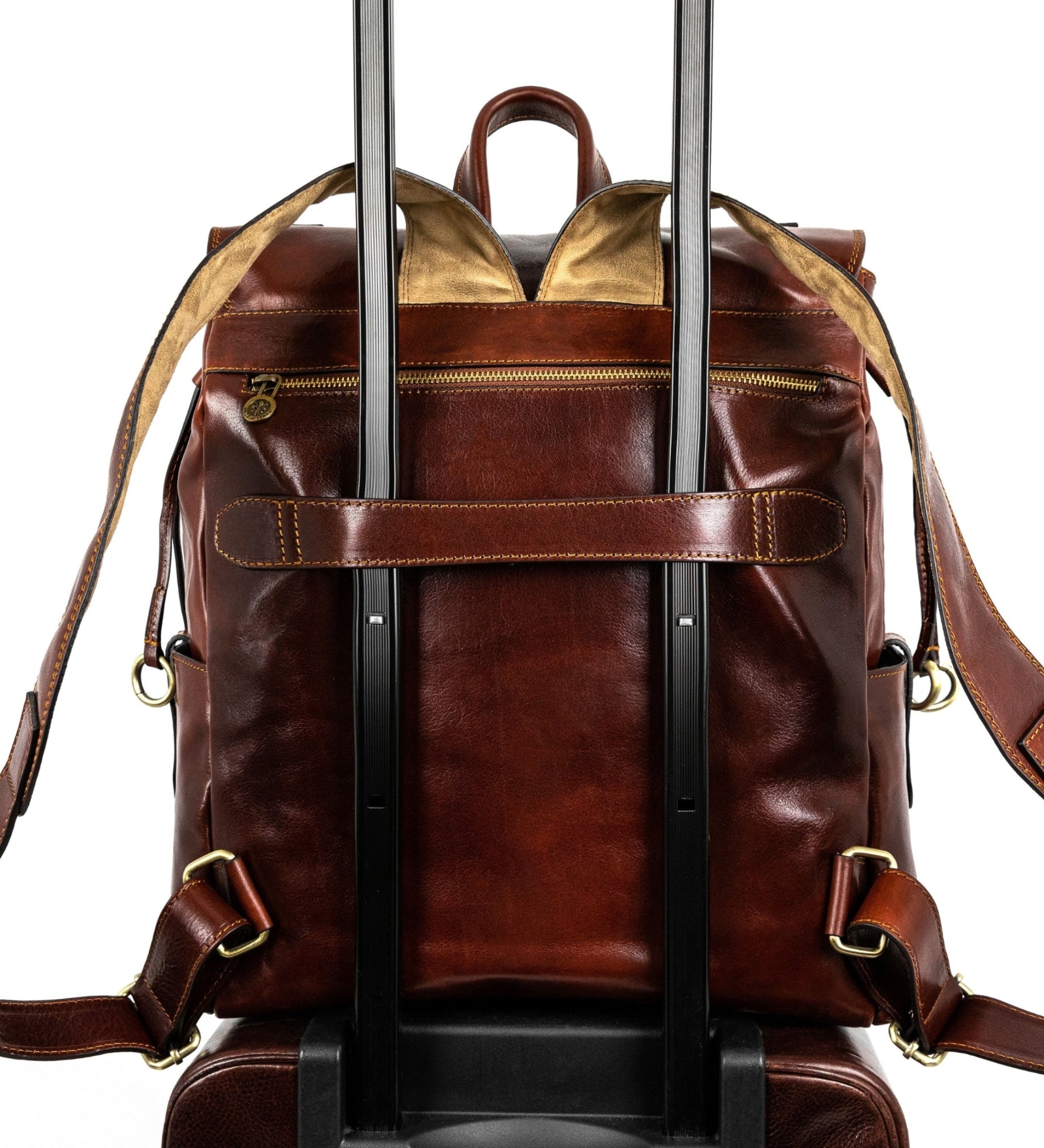 Full Grain Italian Leather Backpack - The Good Earth