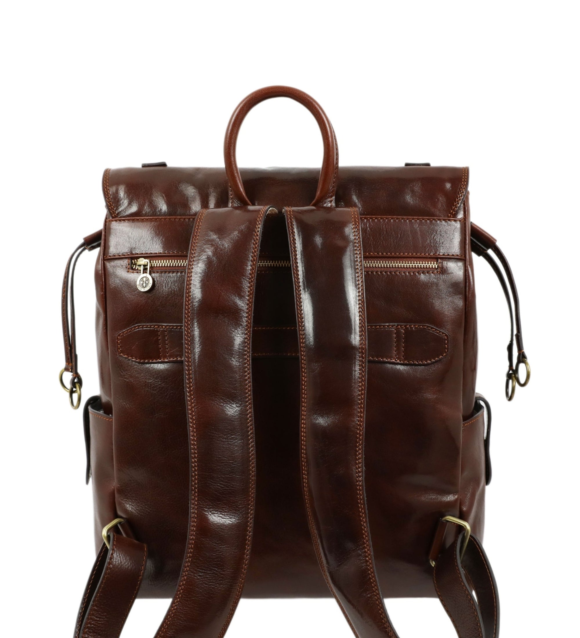 Full Grain Italian Leather Backpack - The Good Earth