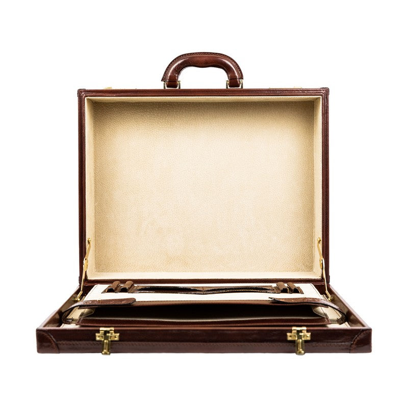 Small Leather Attach Case Briefcase - The House of Mirth