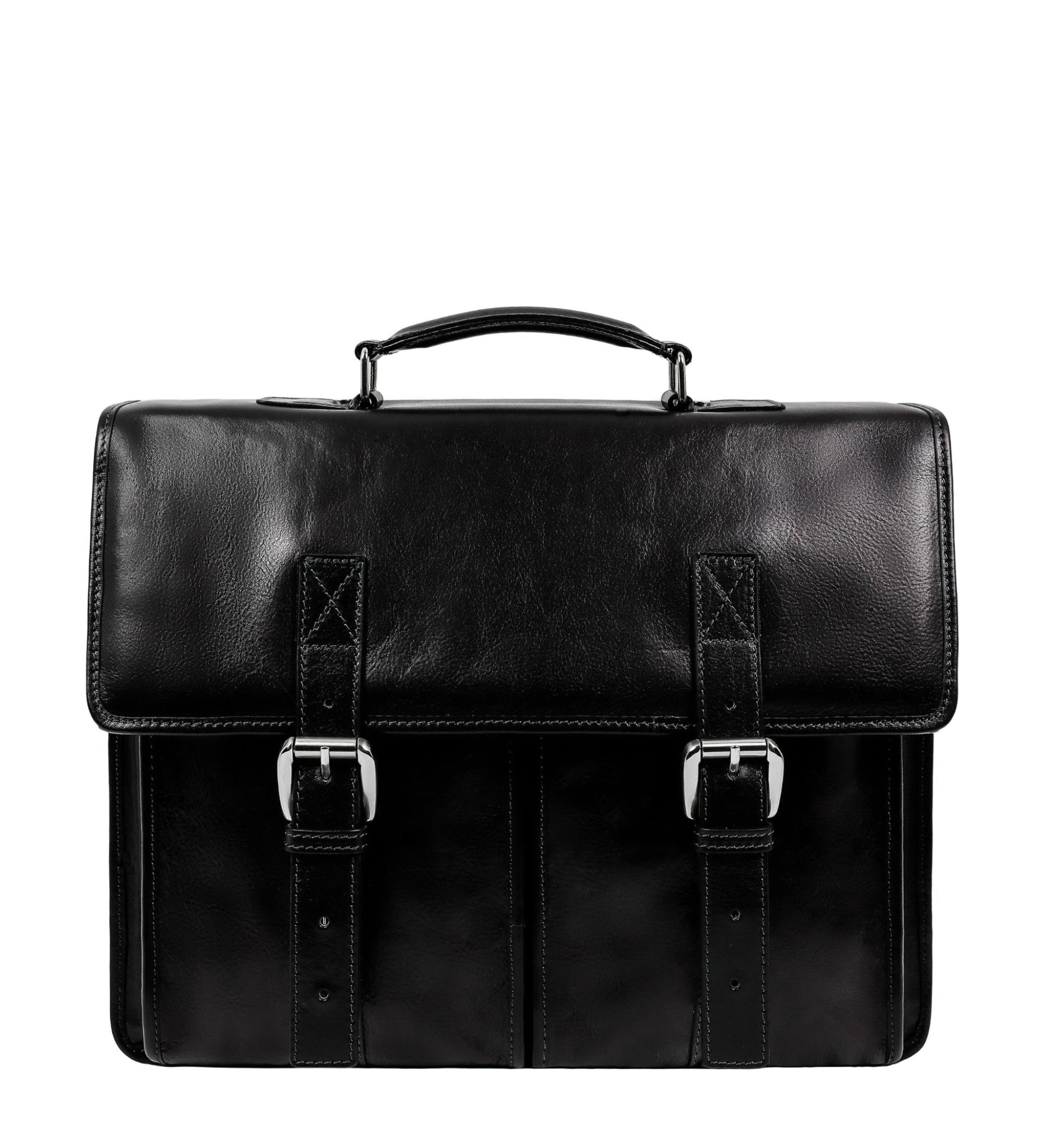 Full Grain Italian Leather Briefcase, Satchel Bag - The Time Machine