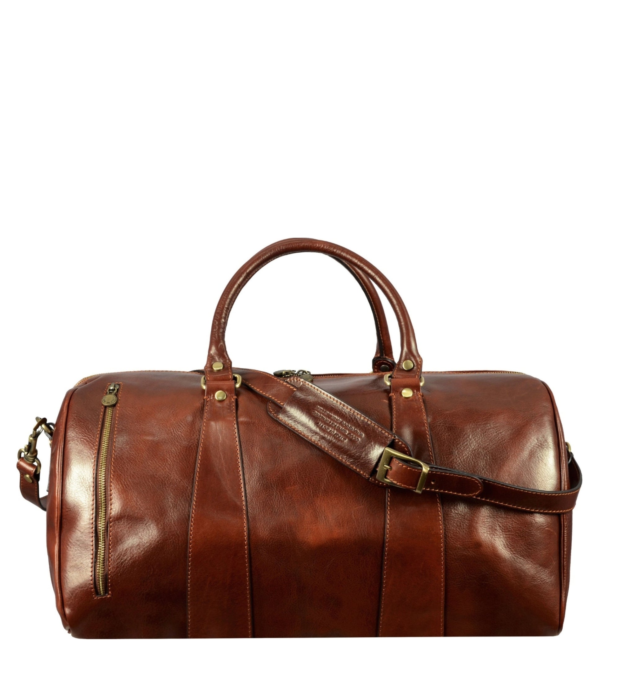 Full Grain Italian Leather Duffel Bag - Wise Children