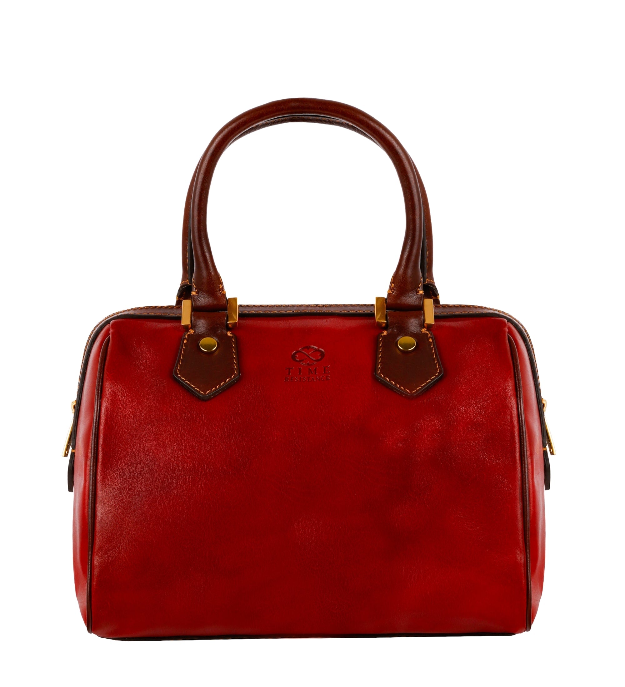 Womens Leather Barrel Bag Handbag - Little Dorrit