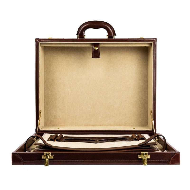 Large Leather Attach Case Briefcase - Lord Jim