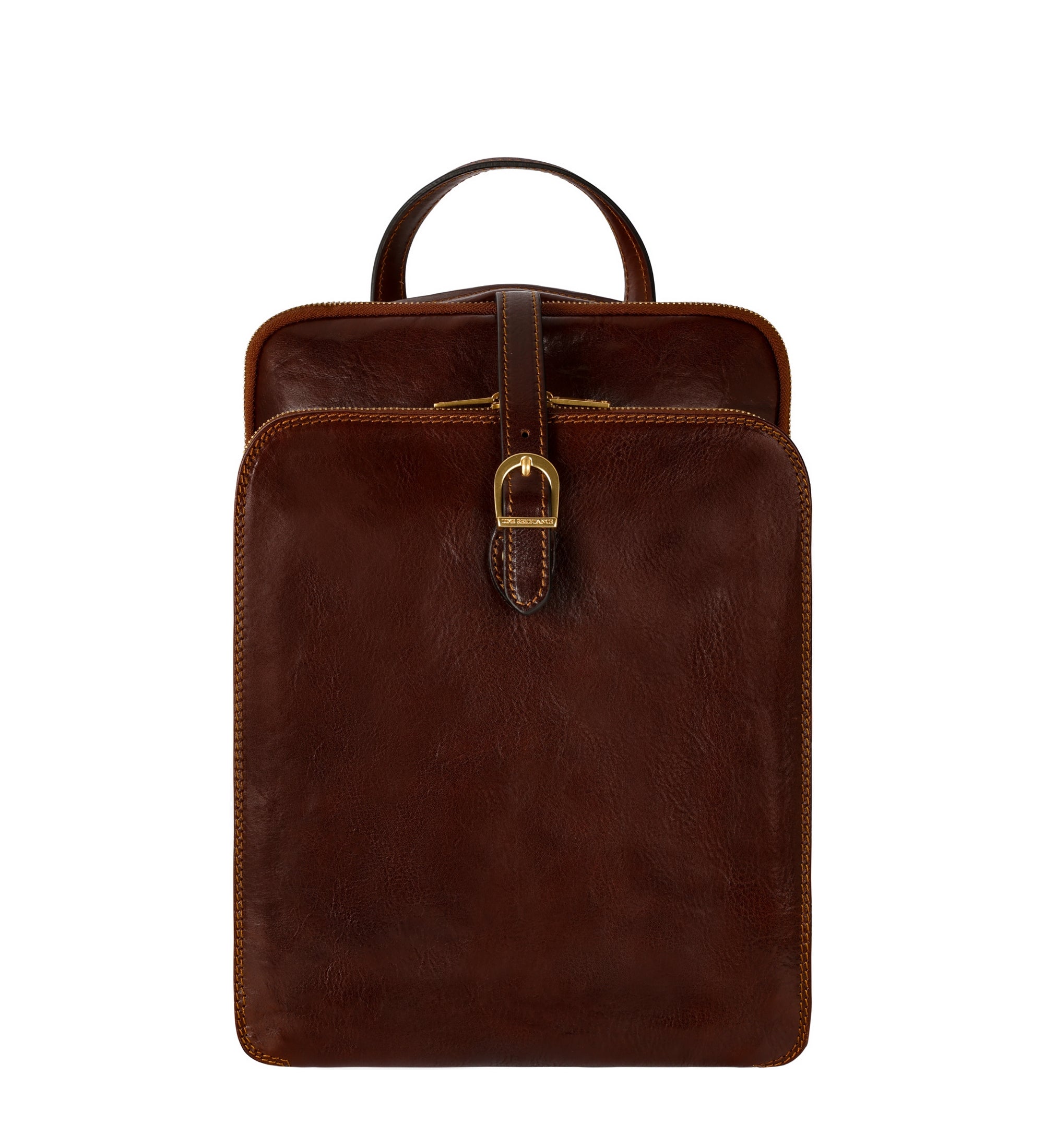 brown leather laptop backpack women's Time Resistance Womens Full Grain Leather Backpack Convertible Bag - Clarissa