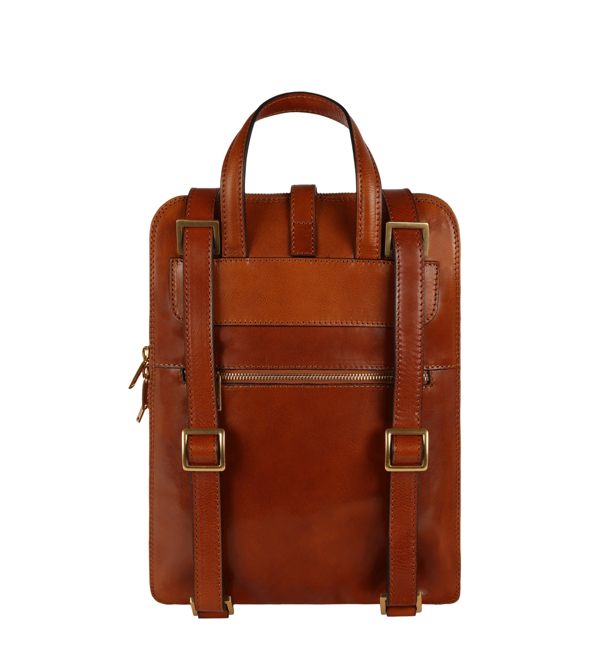 Time Resistance Womens Full Grain Leather Backpack Convertible Bag - Clarissa