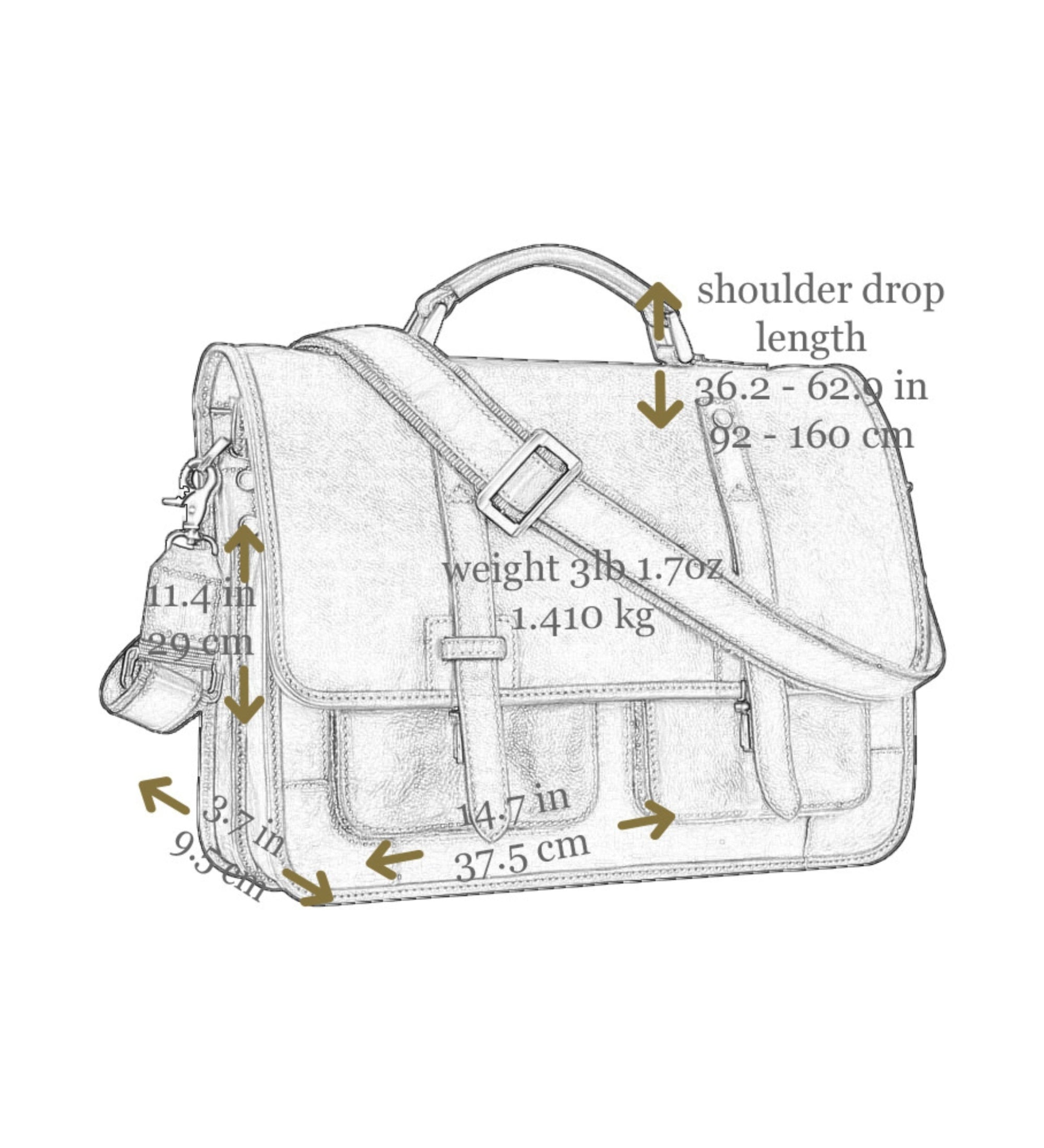 Full Grain Italian Leather Briefcase Backpack - A Midsummer Night's Dream