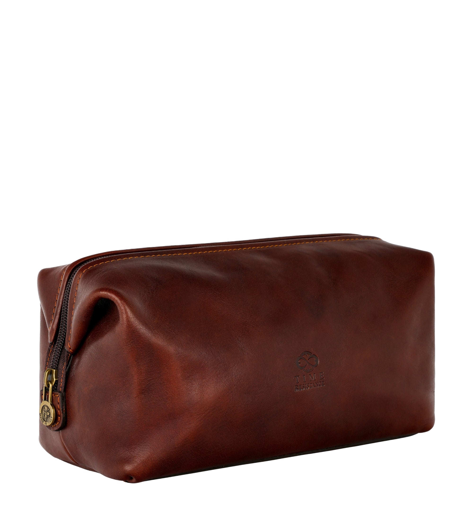 Small Leather Toiletry Bag - Four Past Midnight