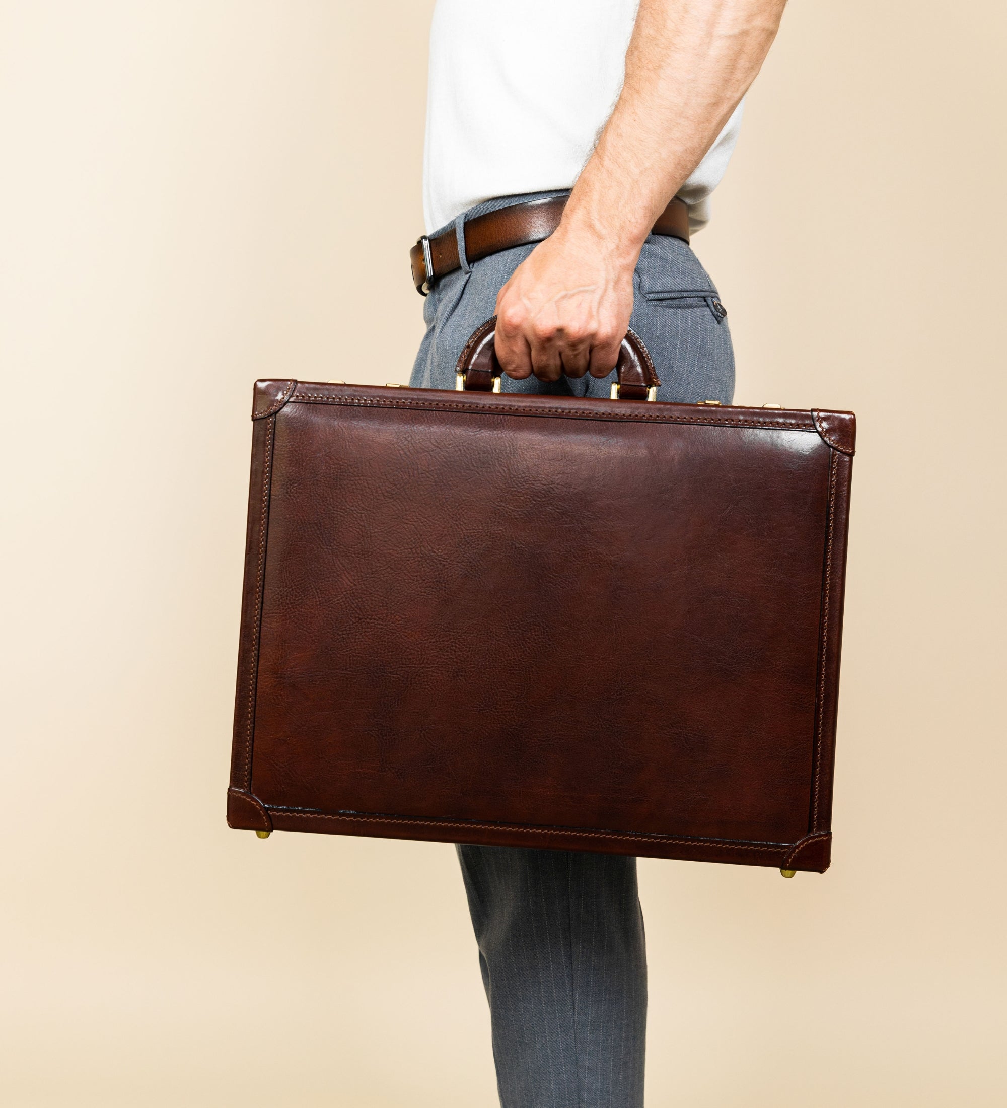 Small Leather Attach Case Briefcase - The House of Mirth