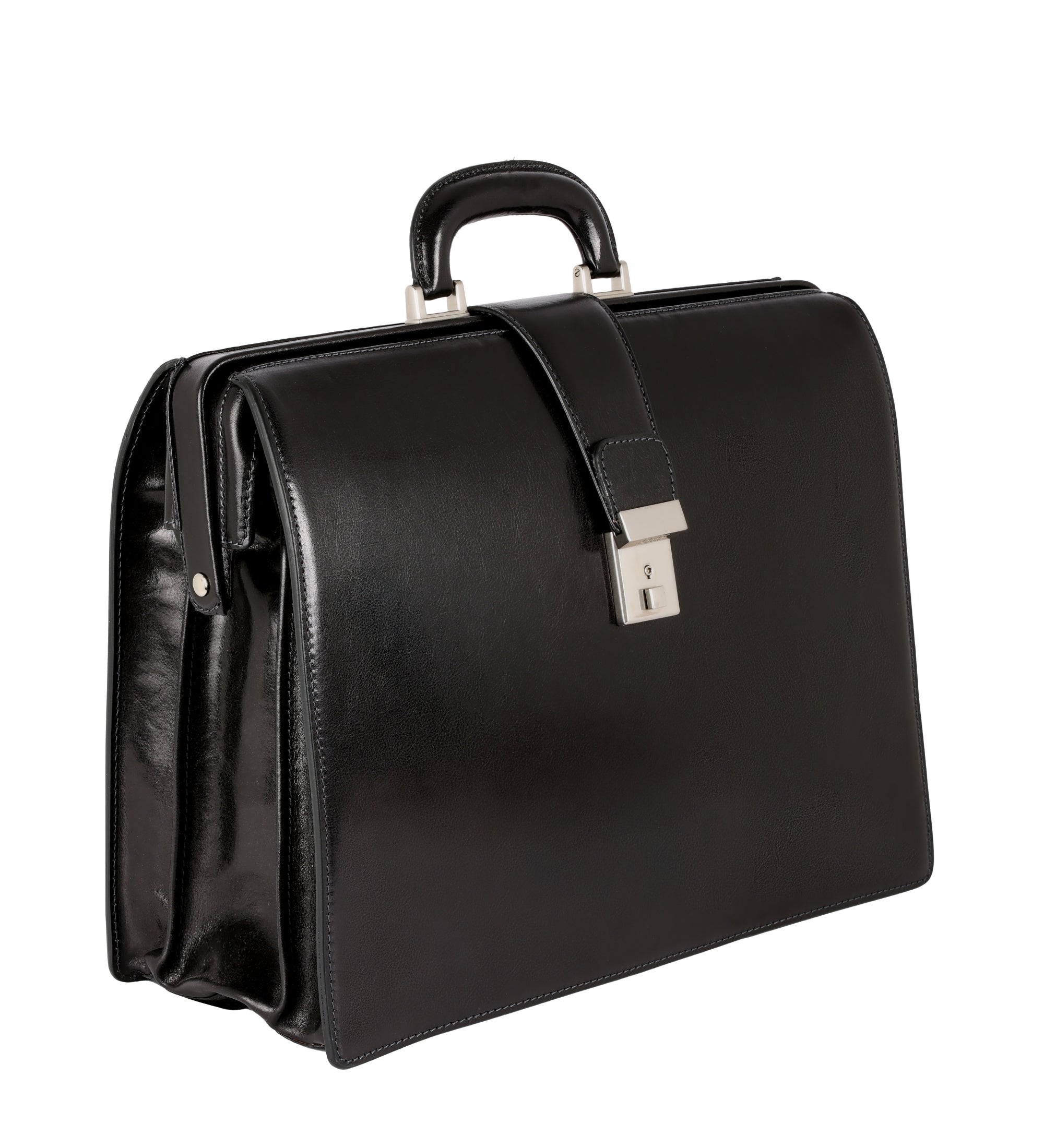 Large Full Grain Italian Leather Briefcase - The Firm