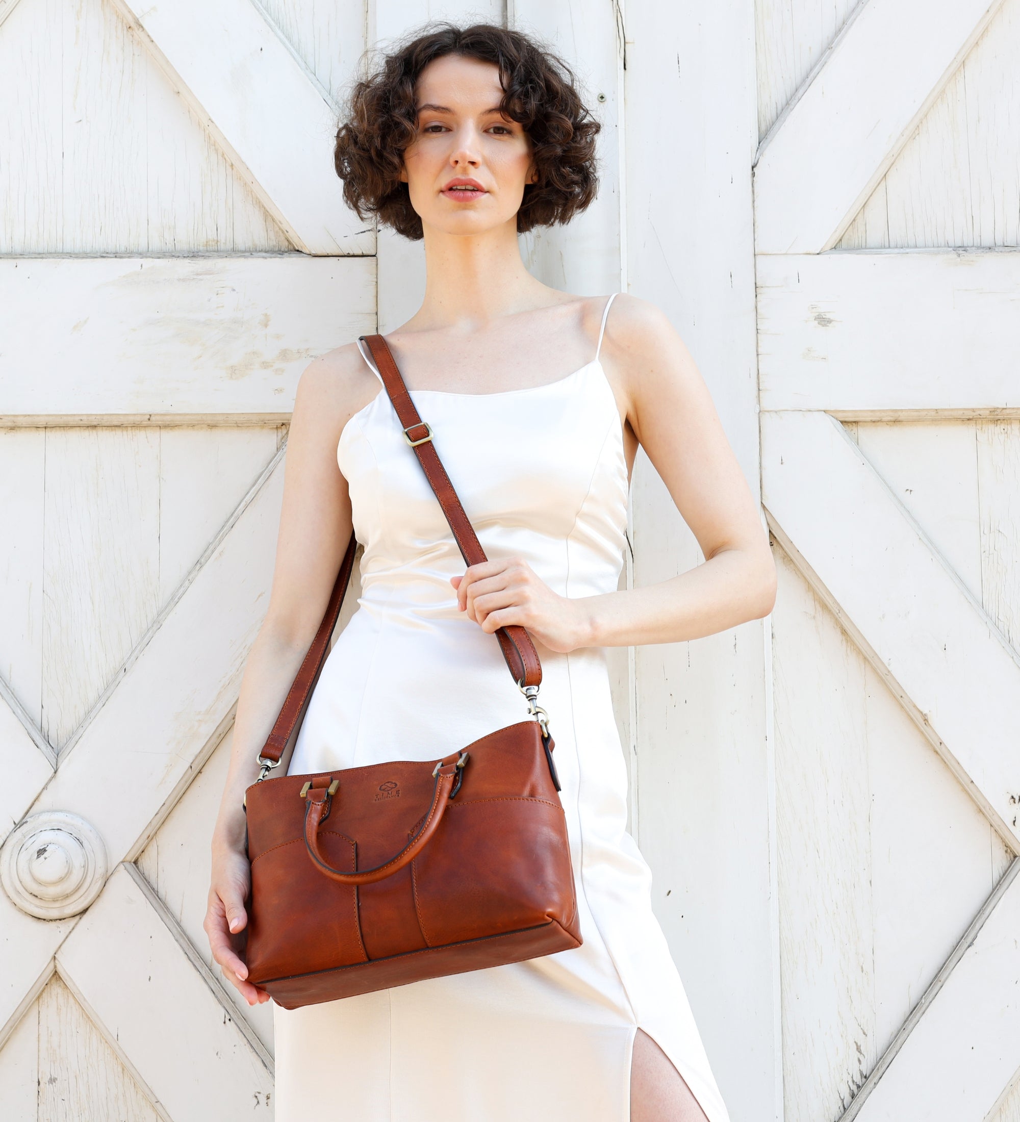 Full Grain Italian Leather Handbag Shoulder Bag - Camilla