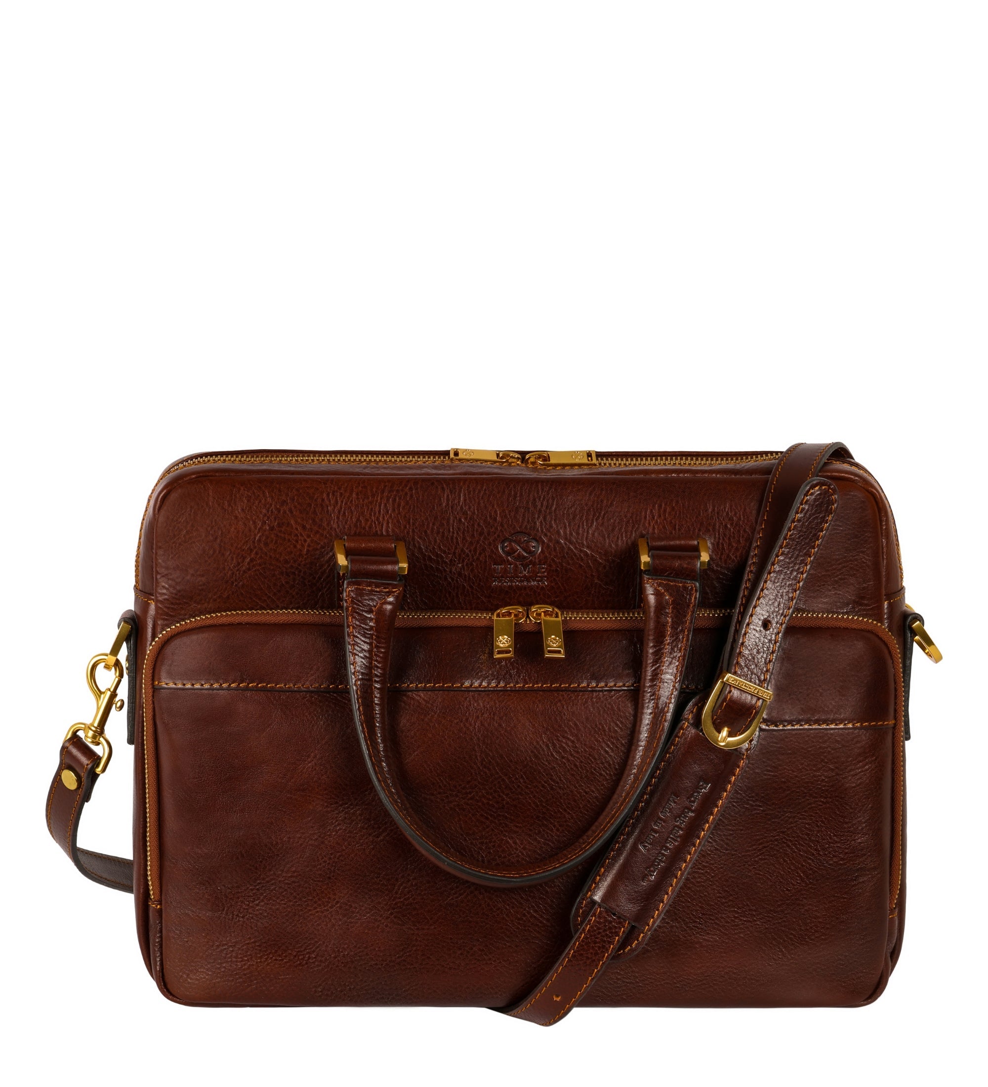 Time Resistance Leather Briefcase Laptop Bag - Orlando - Frederic