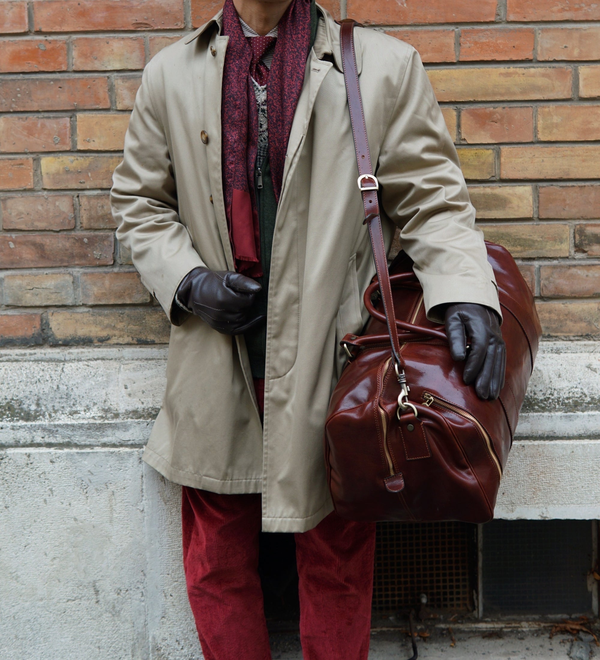 Full Grain Italian Leather Duffel Bag - Wise Children