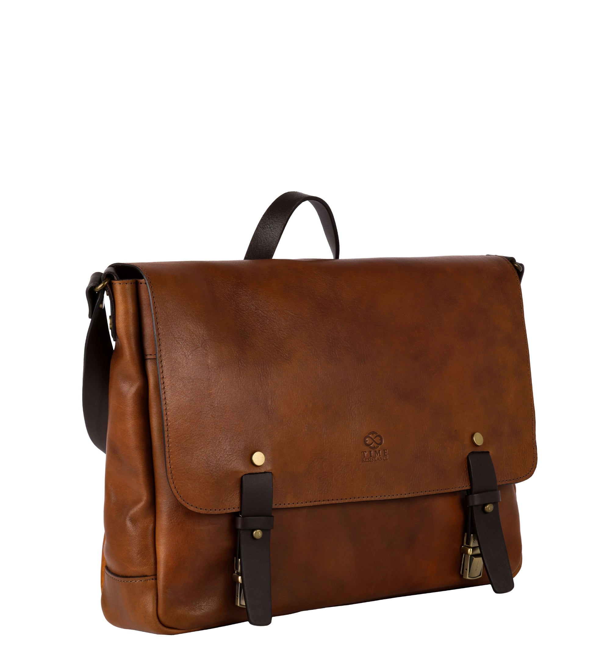 Large Full Grain Italian Leather Messenger Bag - I Capture the Castle