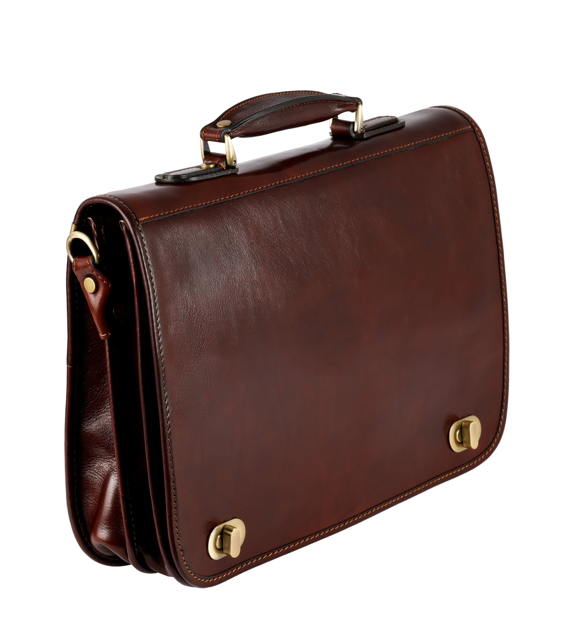 Full Grain Italian Leather Briefcase - Illusions