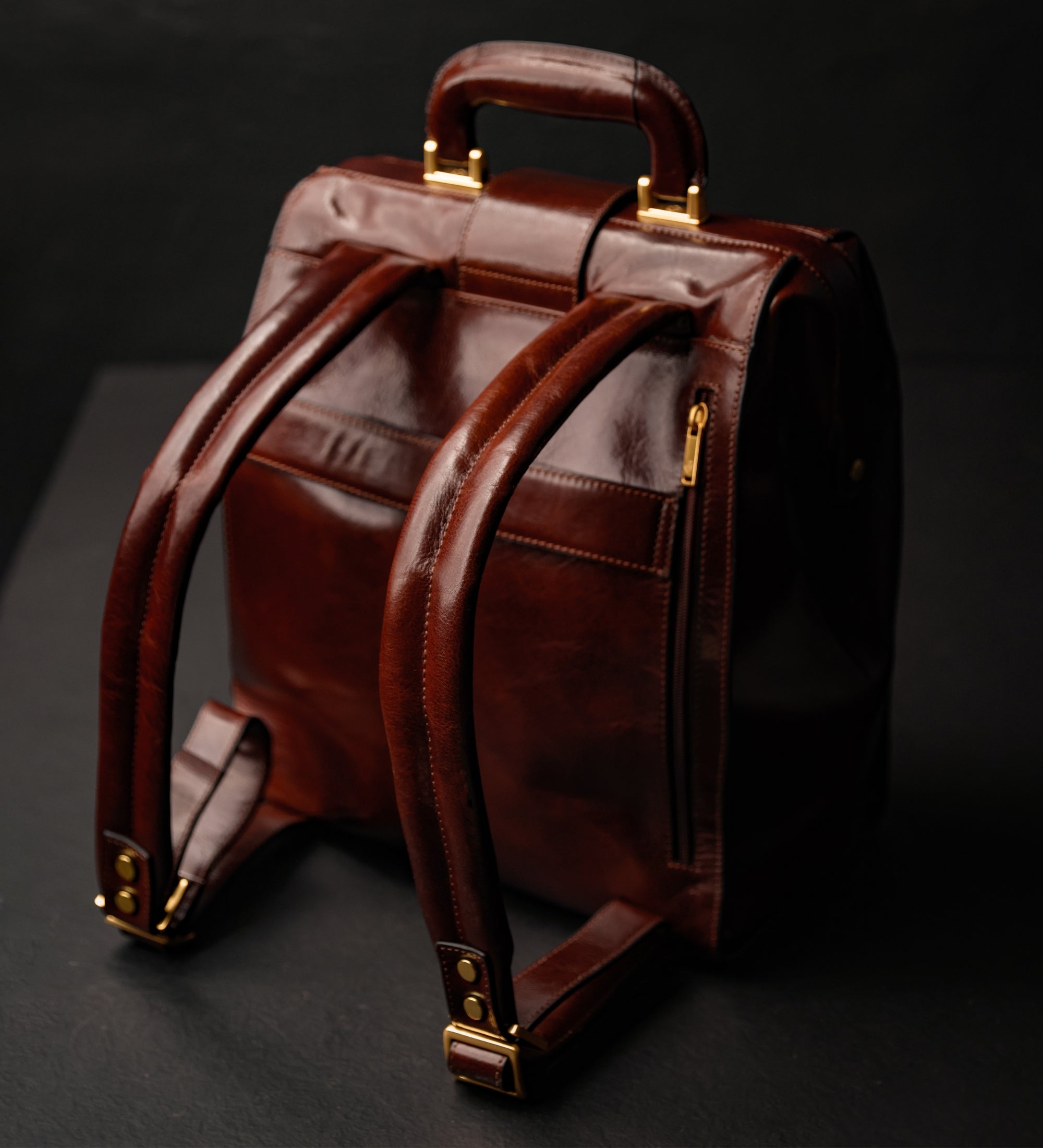 brief backpack leather Leather Backpack