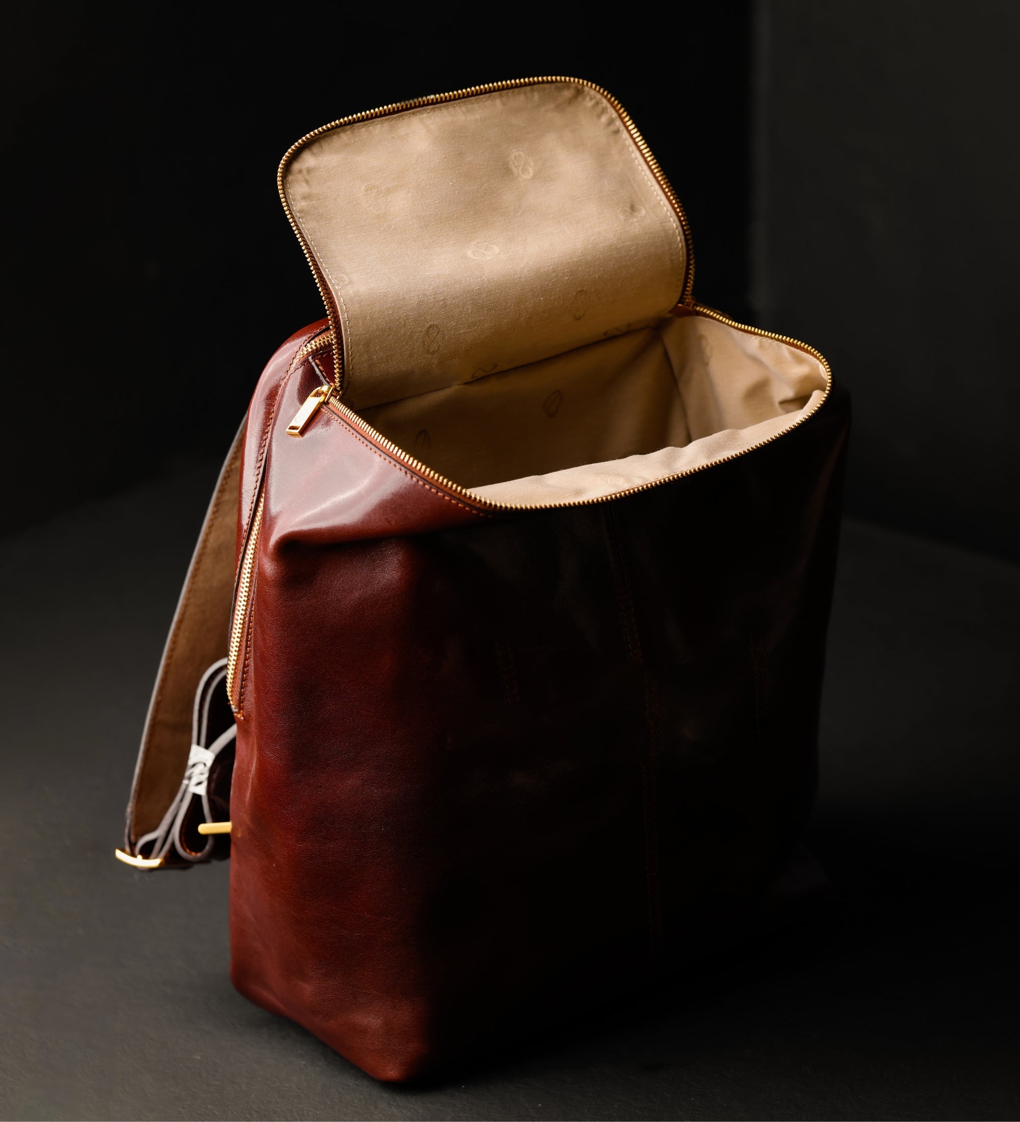 Leather Backpack - A Bend in the River