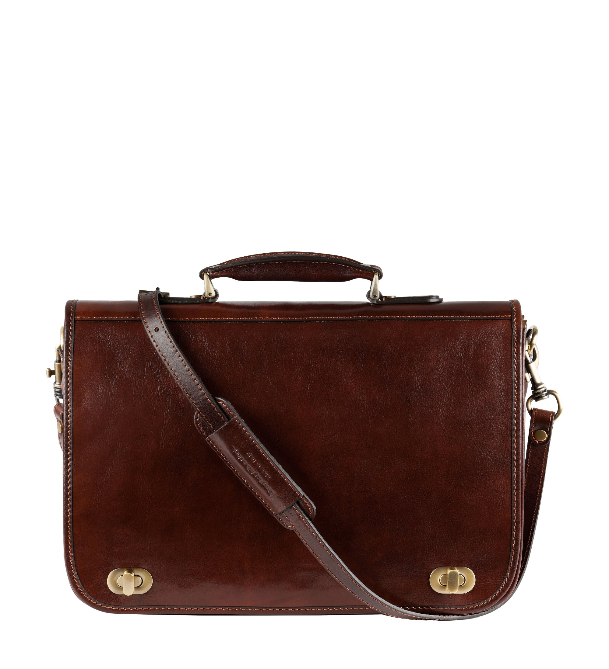 Full Grain Italian Leather Briefcase - Illusions