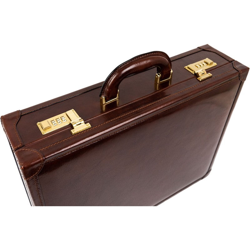 Small Leather Attach Case Briefcase - The House of Mirth