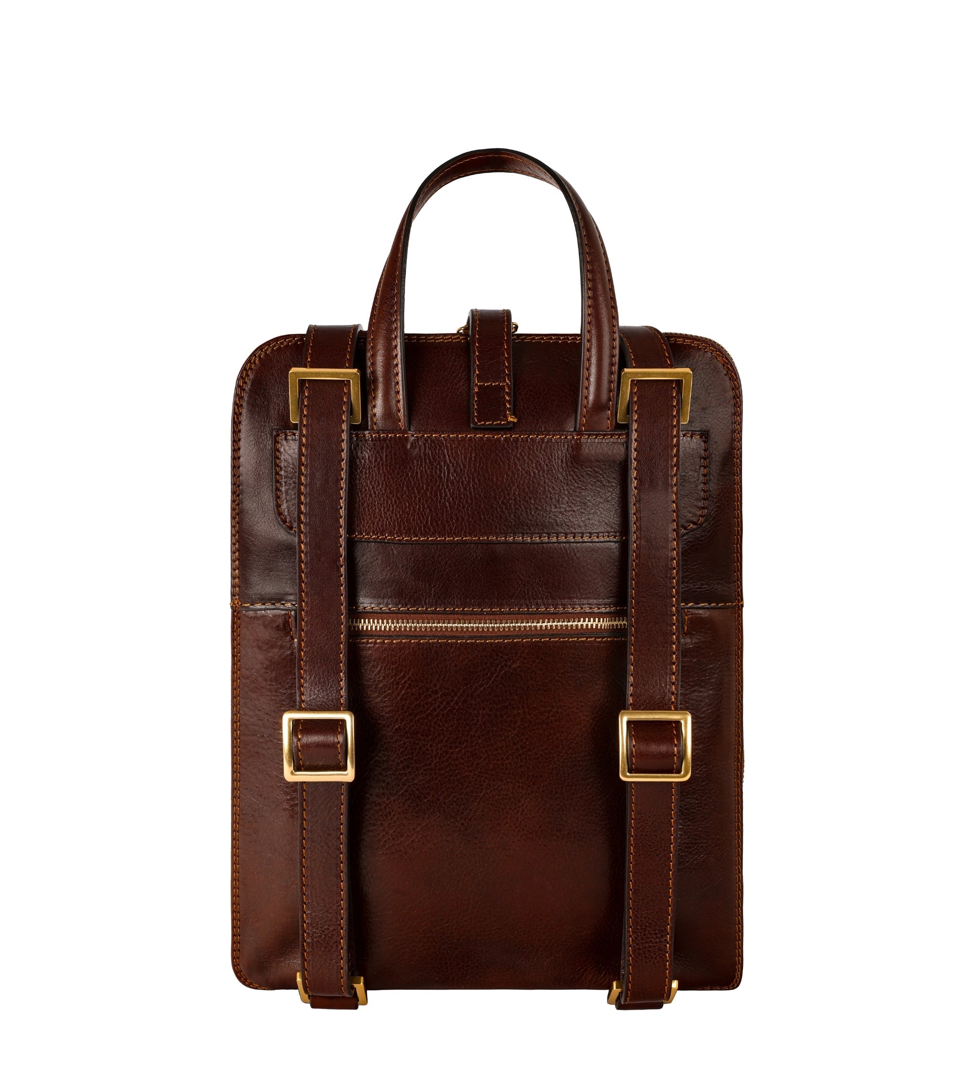Time Resistance Womens Full Grain Leather Backpack Convertible Bag -  Clarissa