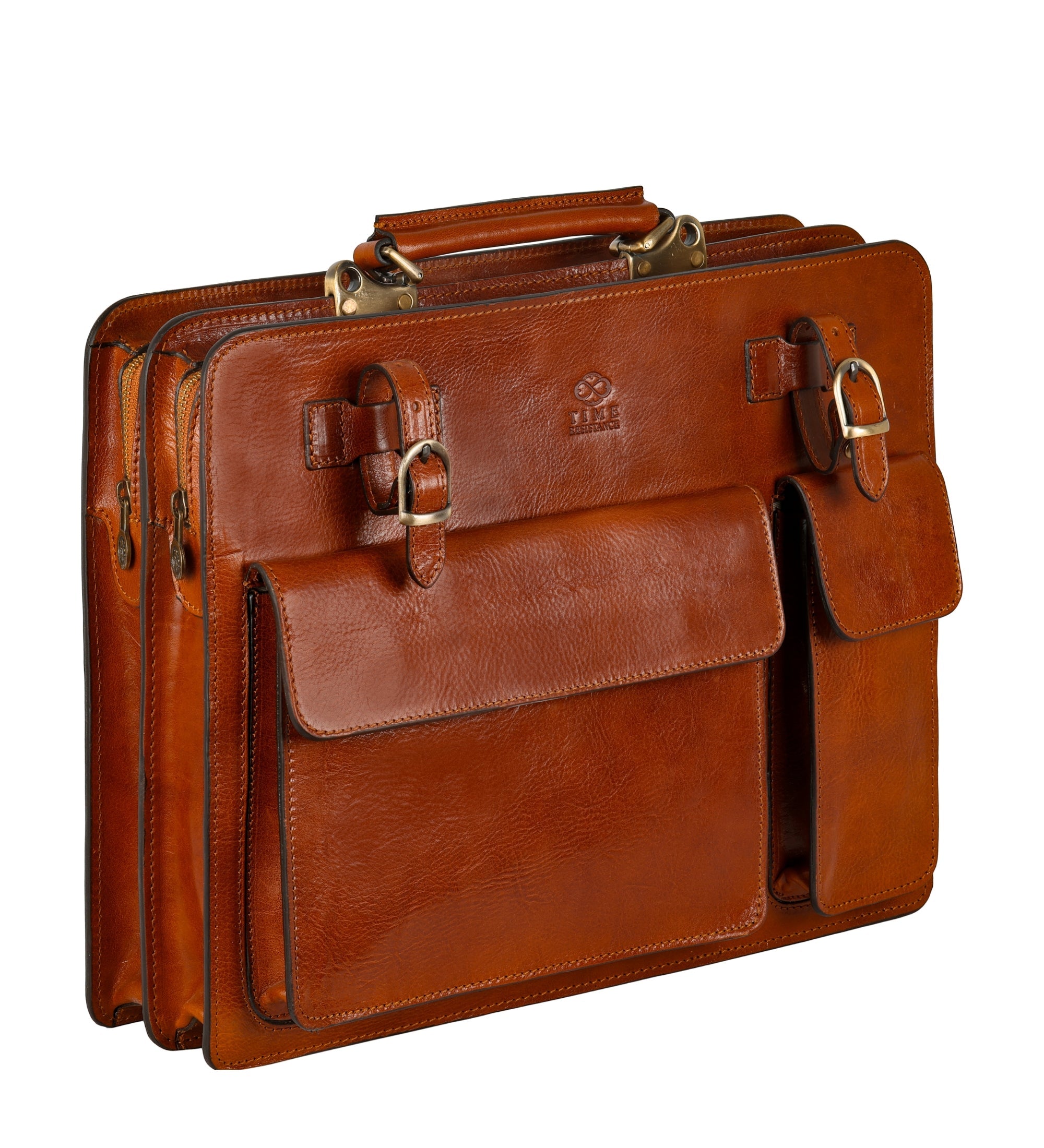 Full Grain Italian Leather Satchel Work Bag - The Prophet