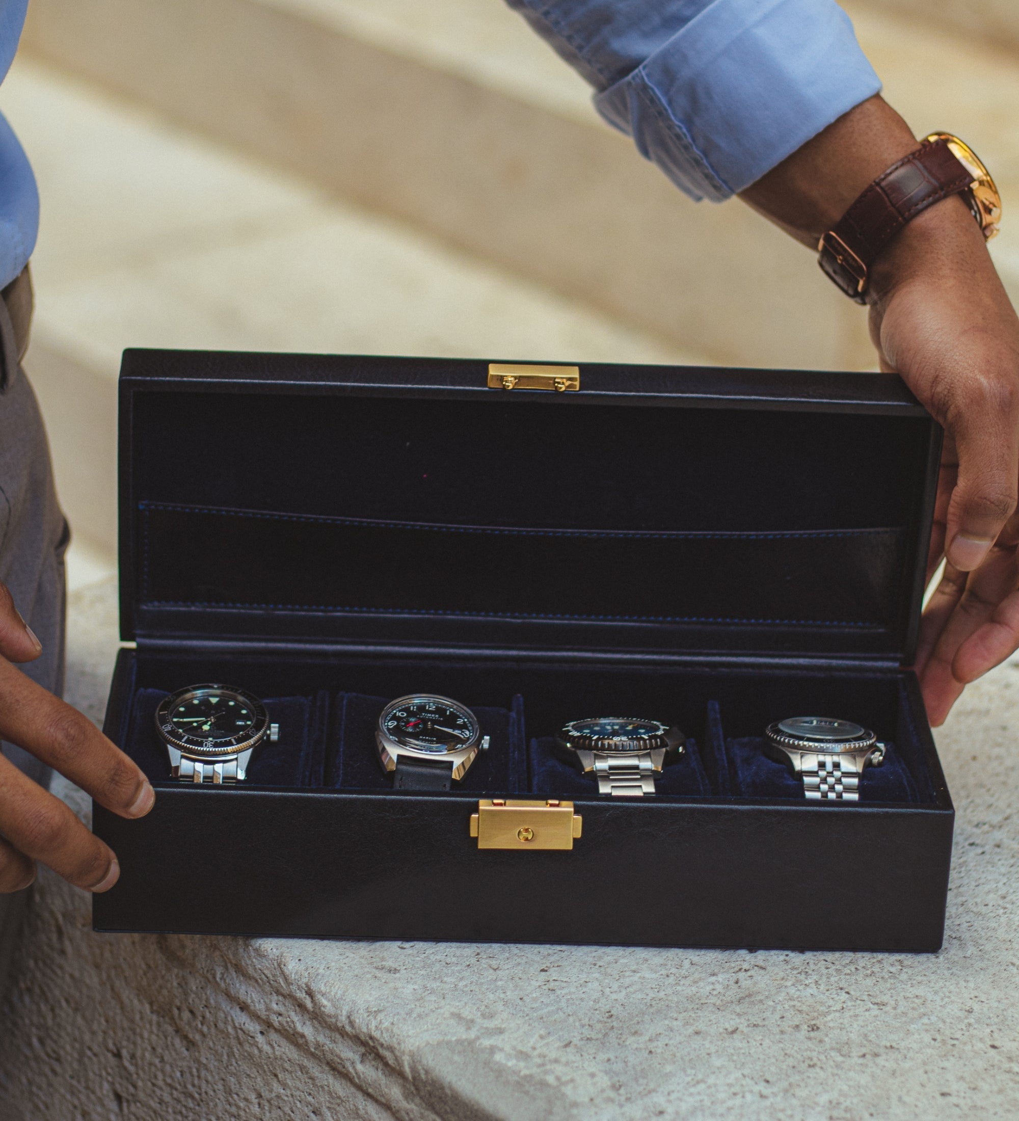 Leather Watch Box, Watch Organiser - Herzog