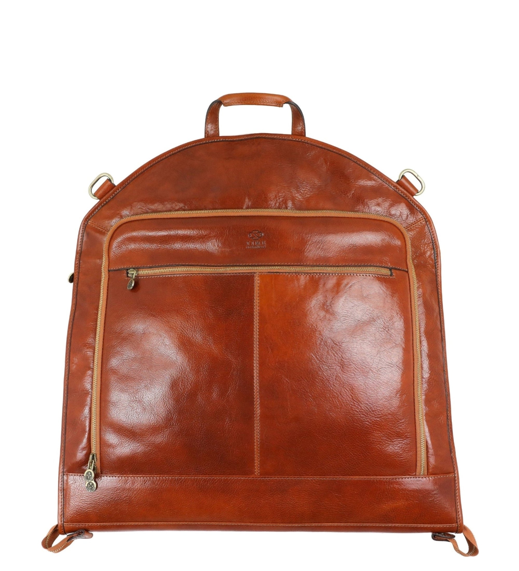 Full Grain Italian Leather Garment / Suit Bag - Travels with Charley