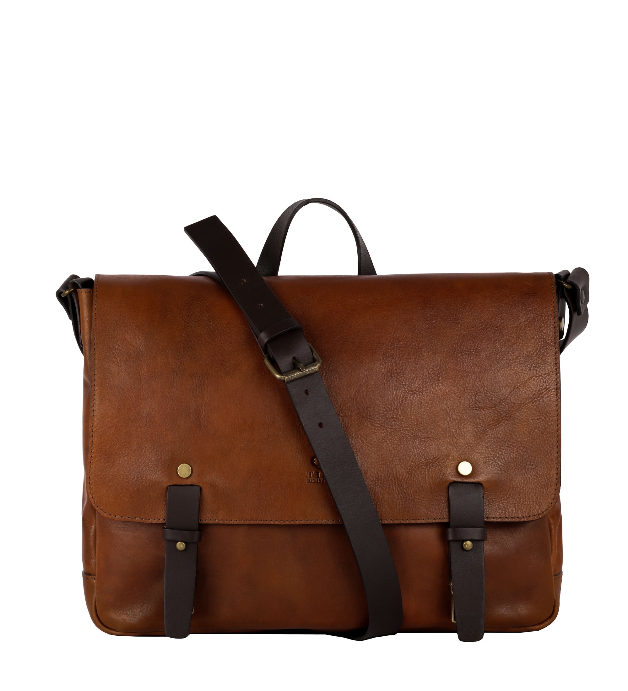 Large Full Grain Italian Leather Messenger Bag - I Capture the Castle