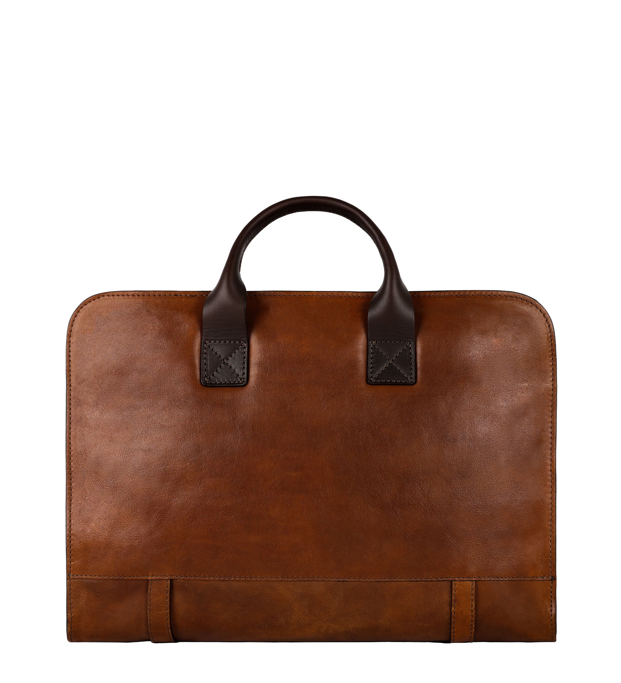 Full Grain Italian Leather Briefcase - Wide Sargasso Sea