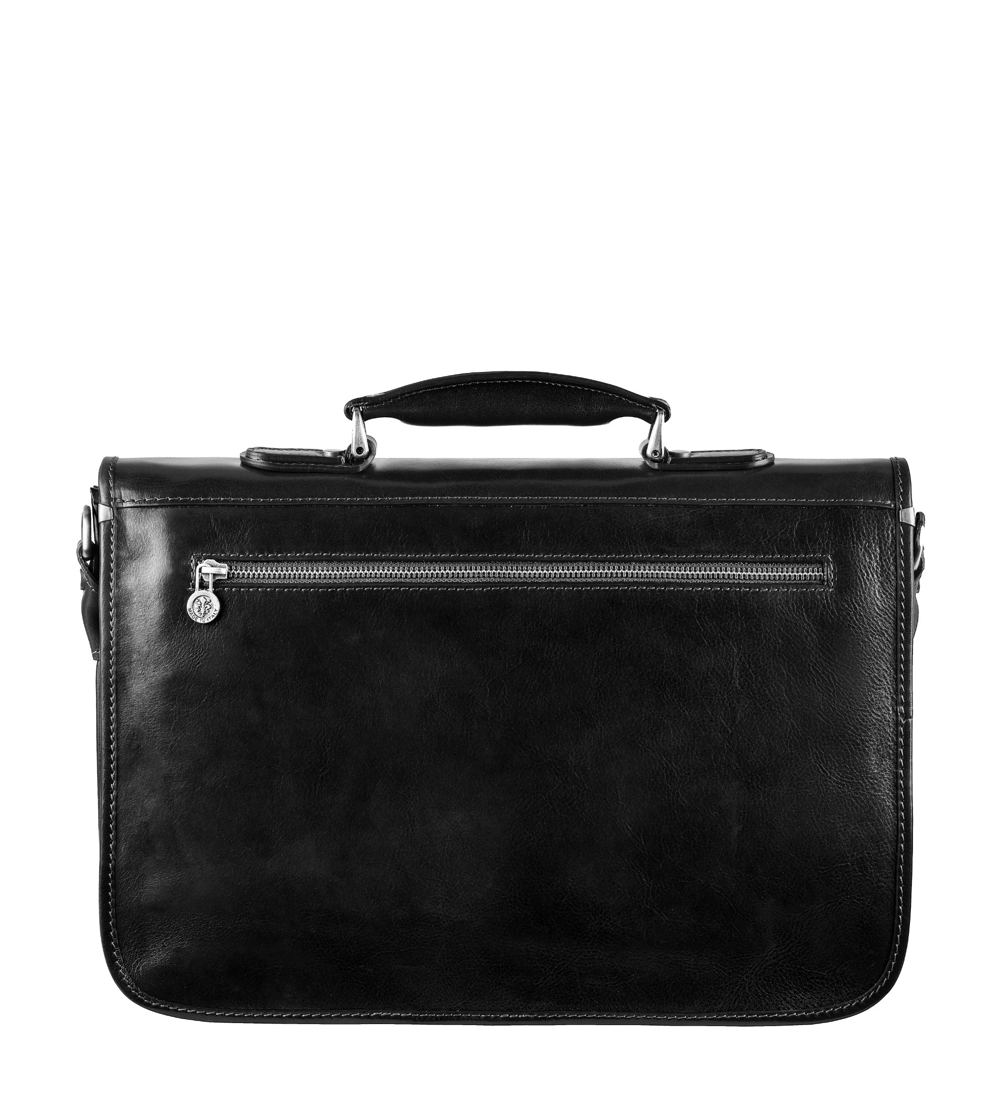 Full Grain Italian Leather Briefcase - Illusions