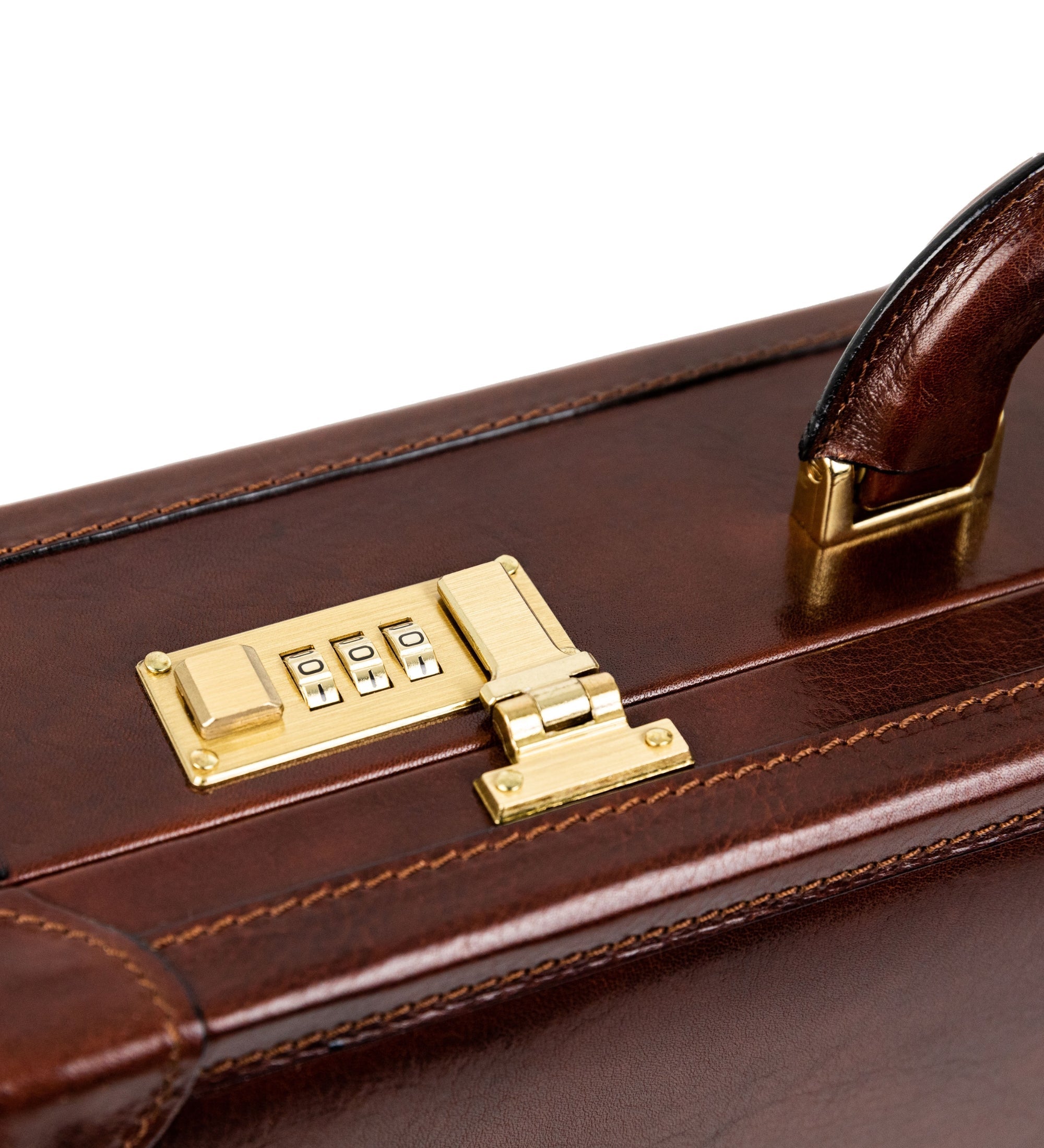 Small Leather Attach Case Briefcase - The House of Mirth