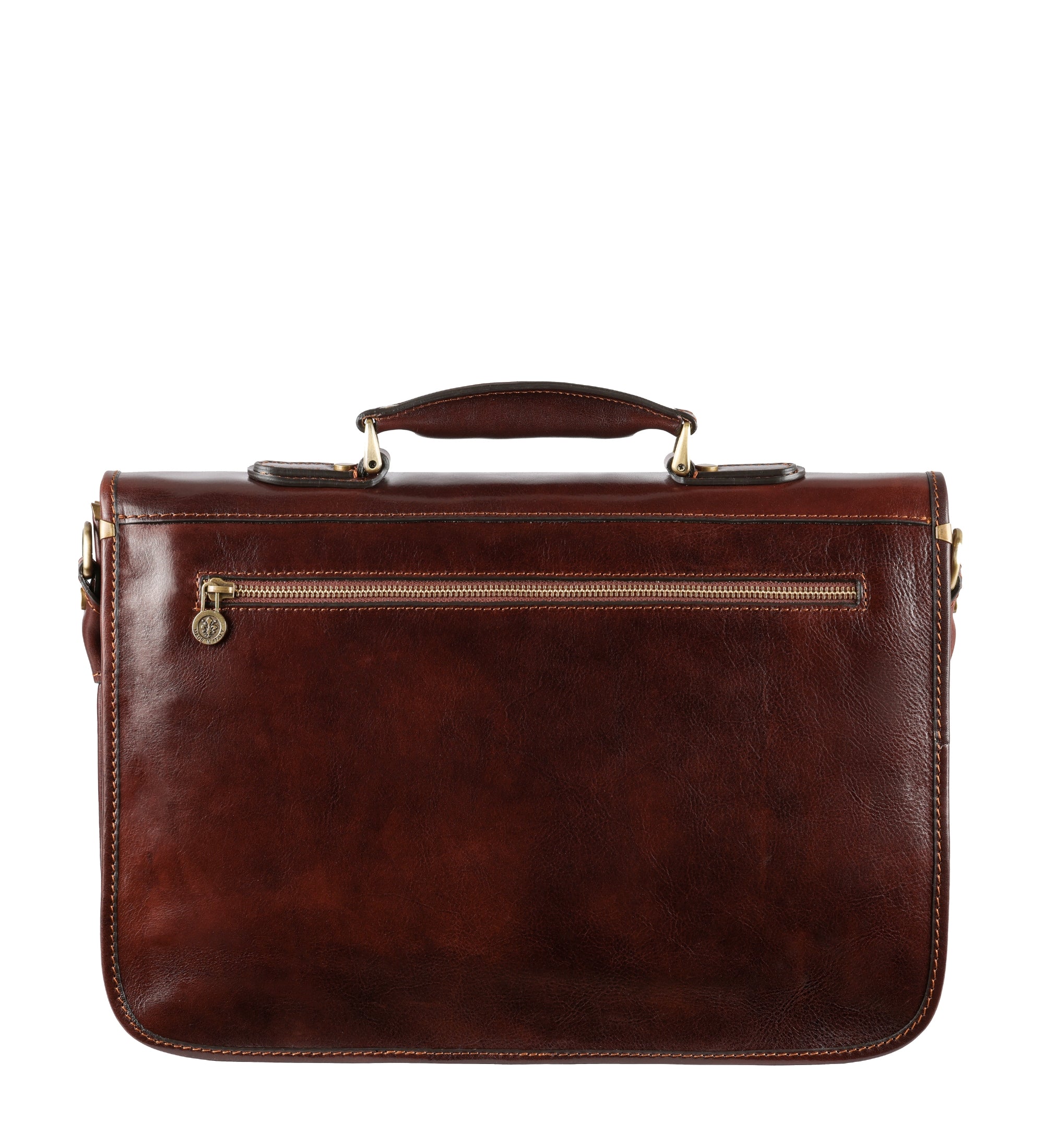 Full Grain Italian Leather Briefcase - Illusions