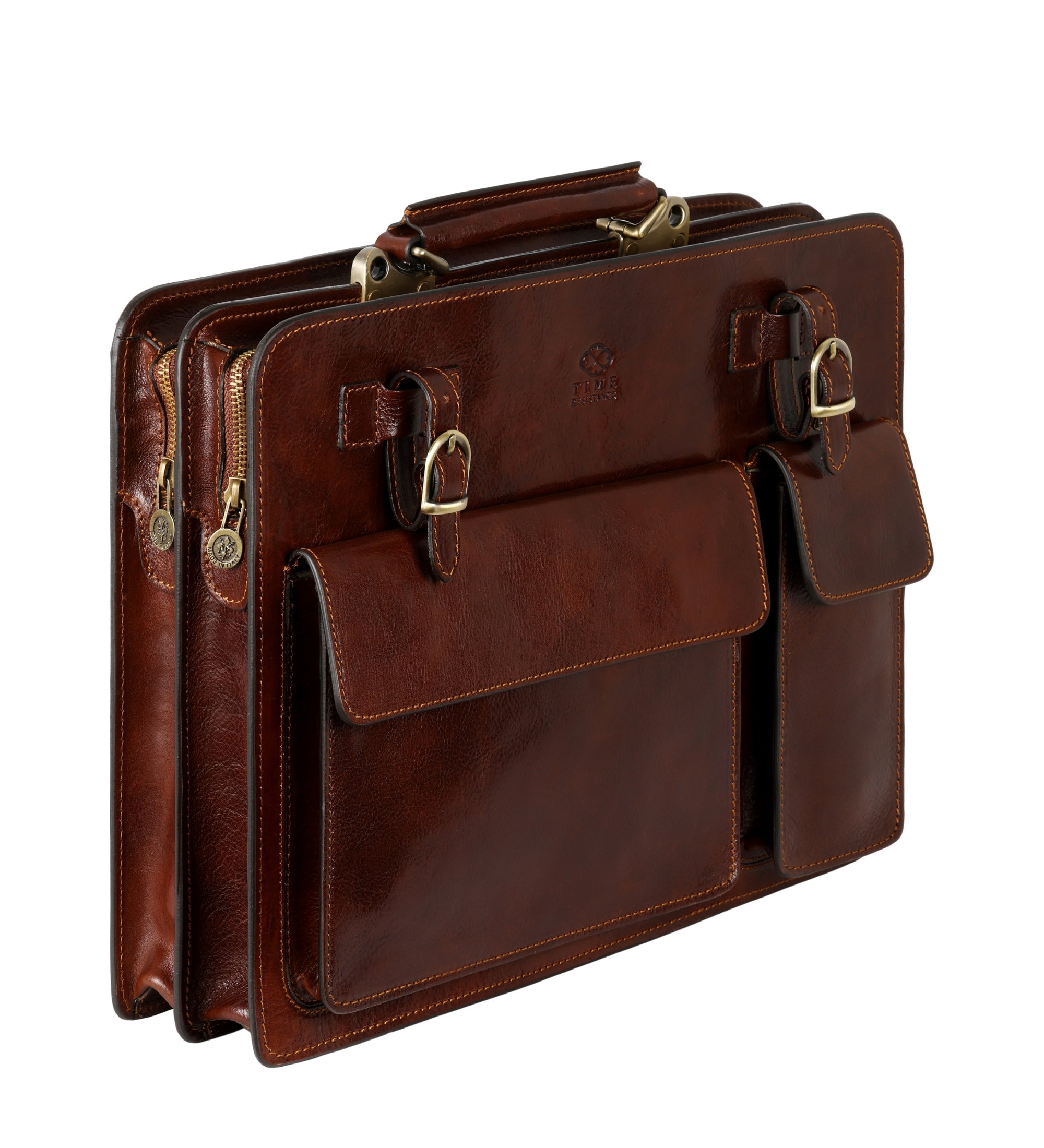 Full Grain Italian Leather Satchel Work Bag - The Prophet