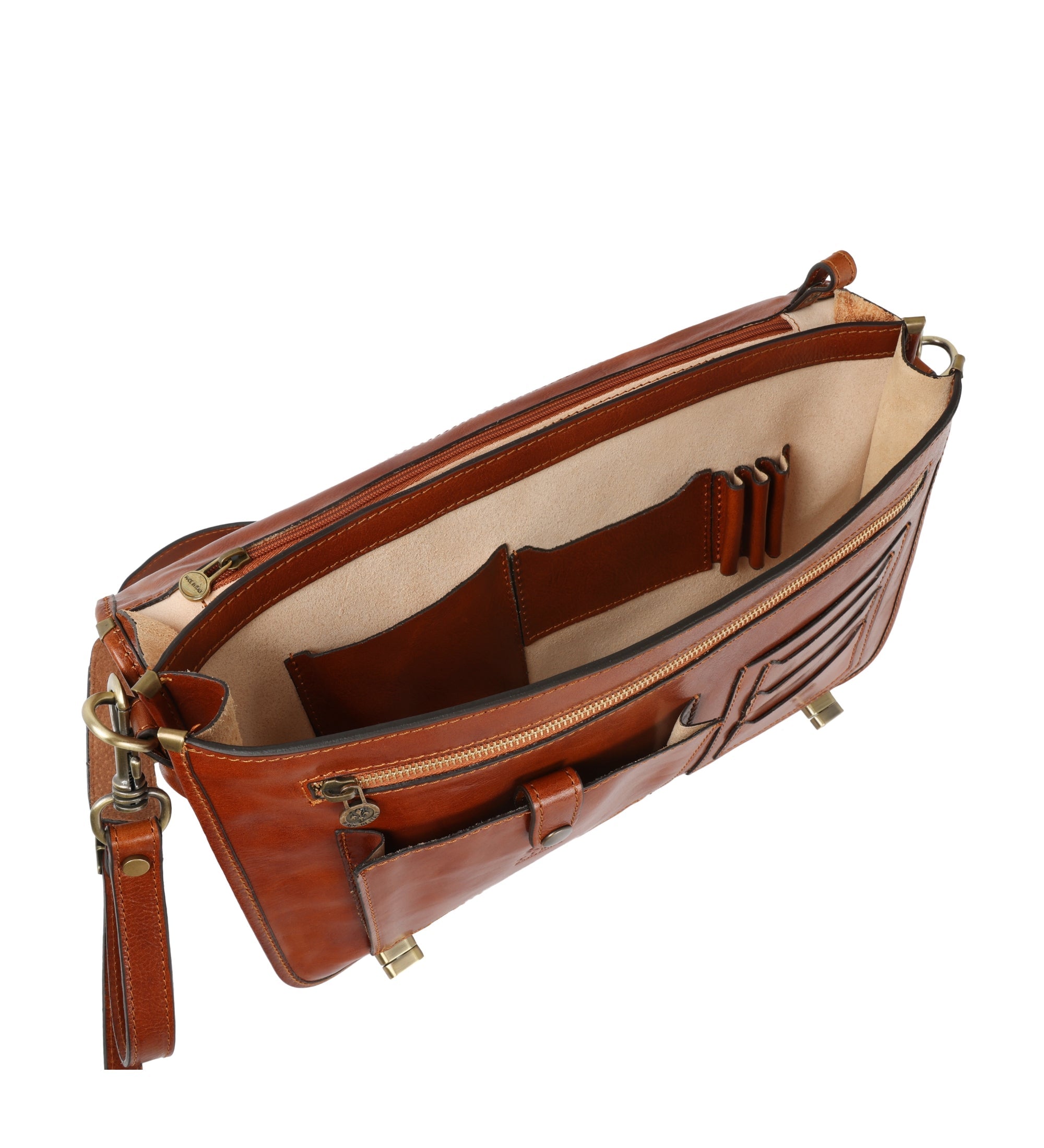 Full Grain Italian Leather Briefcase - Illusions