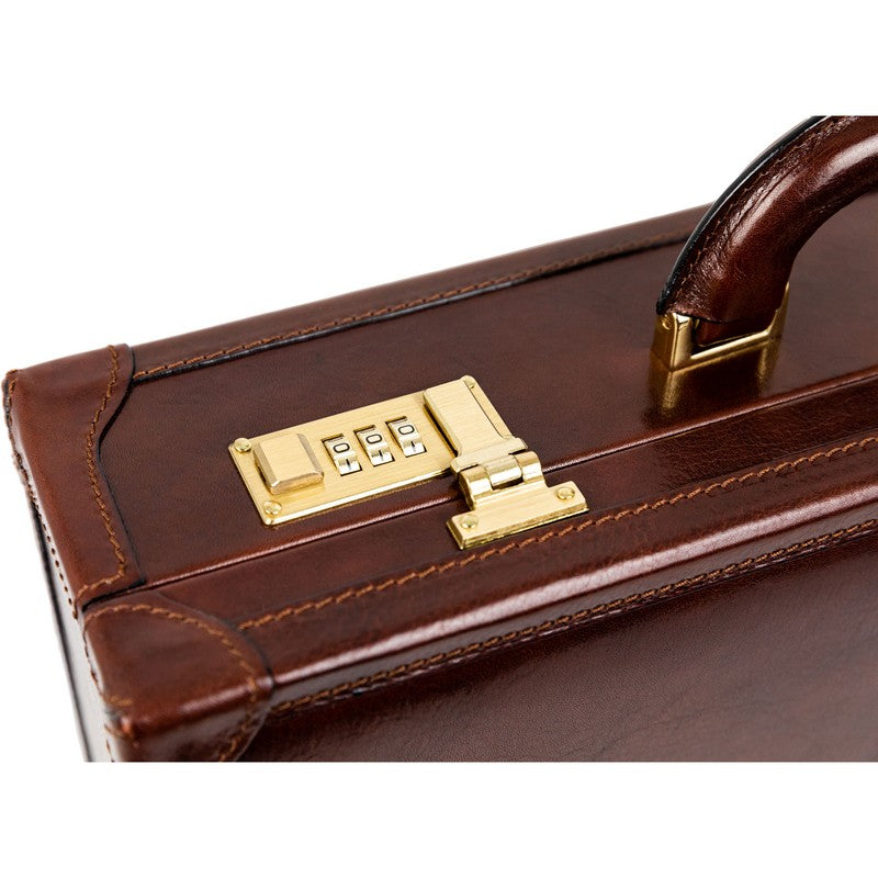 Small Leather Attach Case Briefcase - The House of Mirth