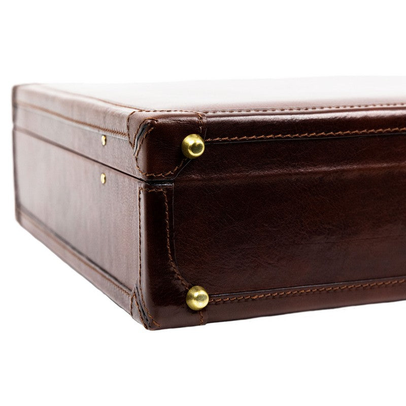 Small Leather Attach Case Briefcase - The House of Mirth