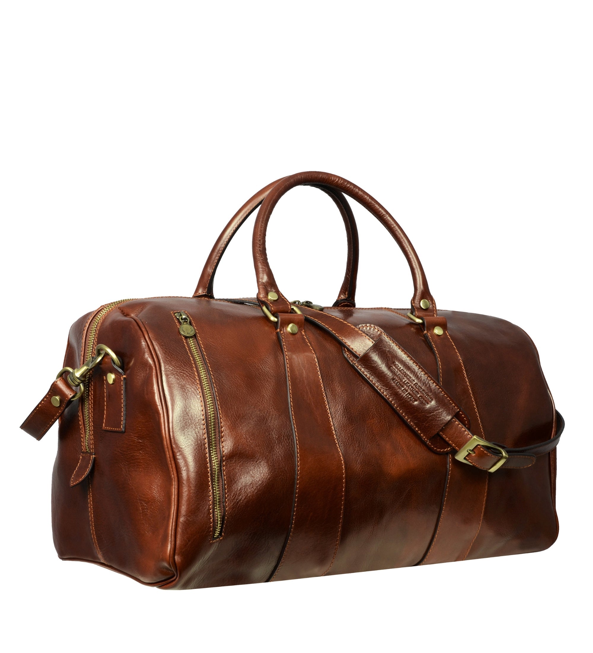 Full Grain Italian Leather Duffel Bag - Wise Children