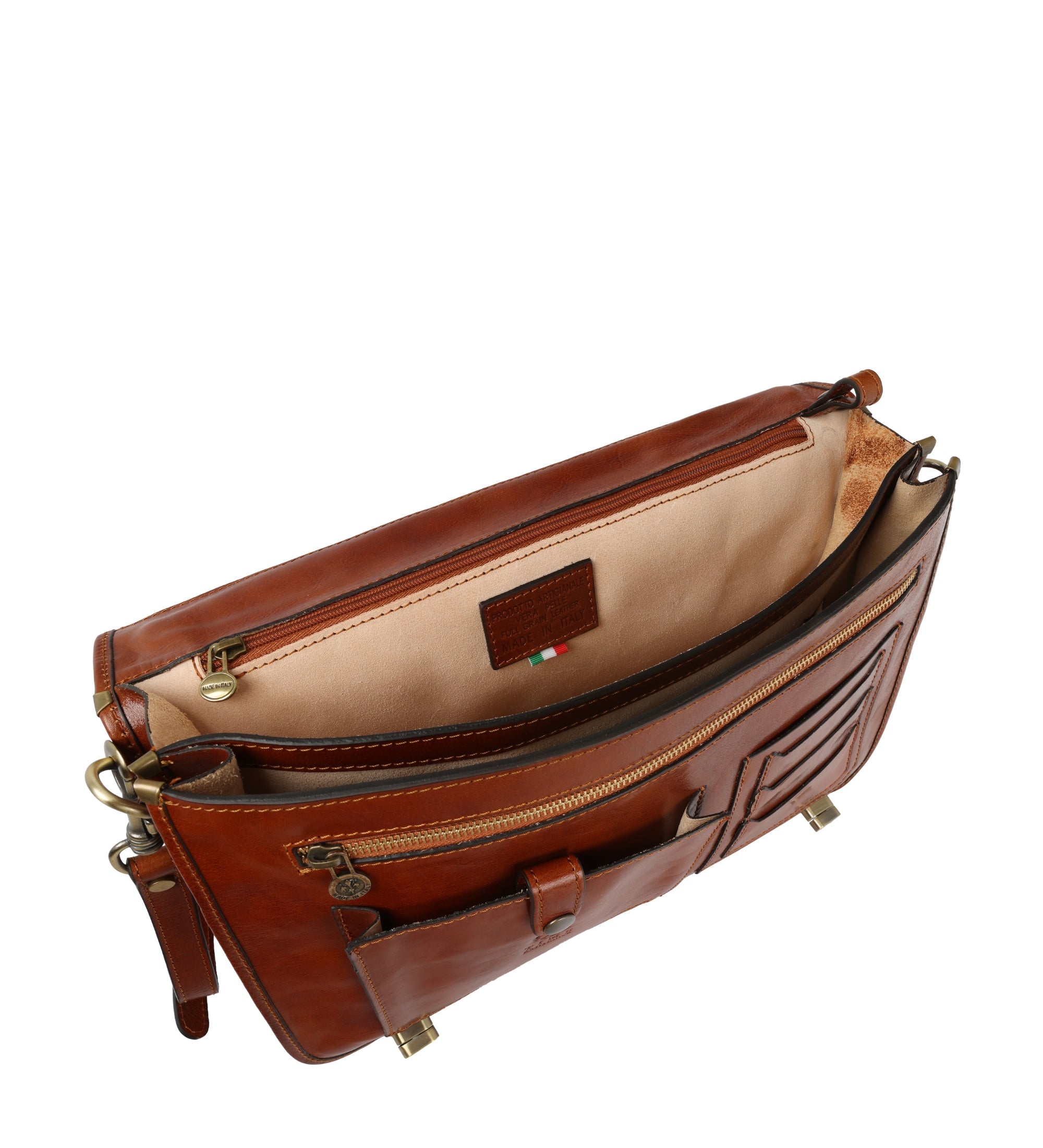 Full Grain Italian Leather Briefcase - Illusions