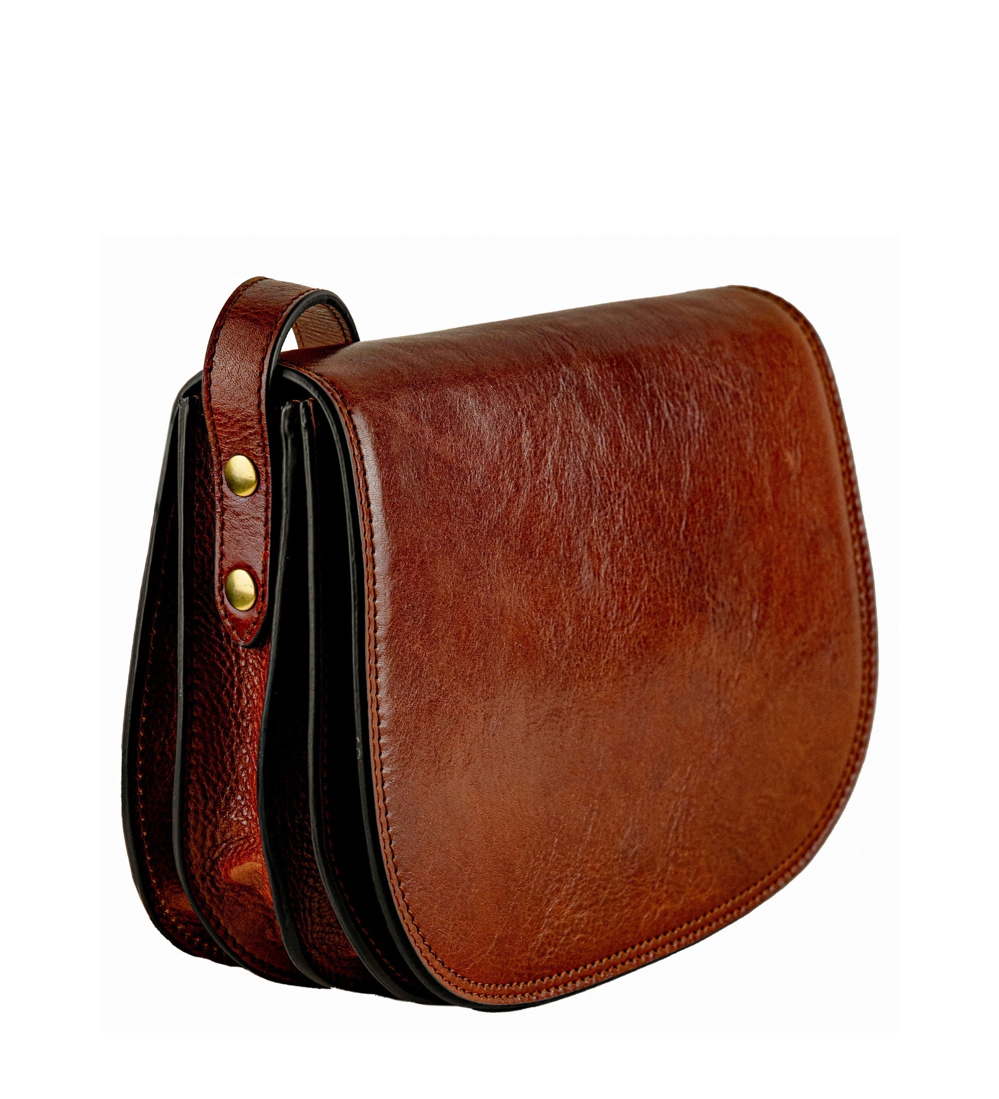 Full Grain Italian Leather - Ladies Leather Cross Body Bag - Moonfleet