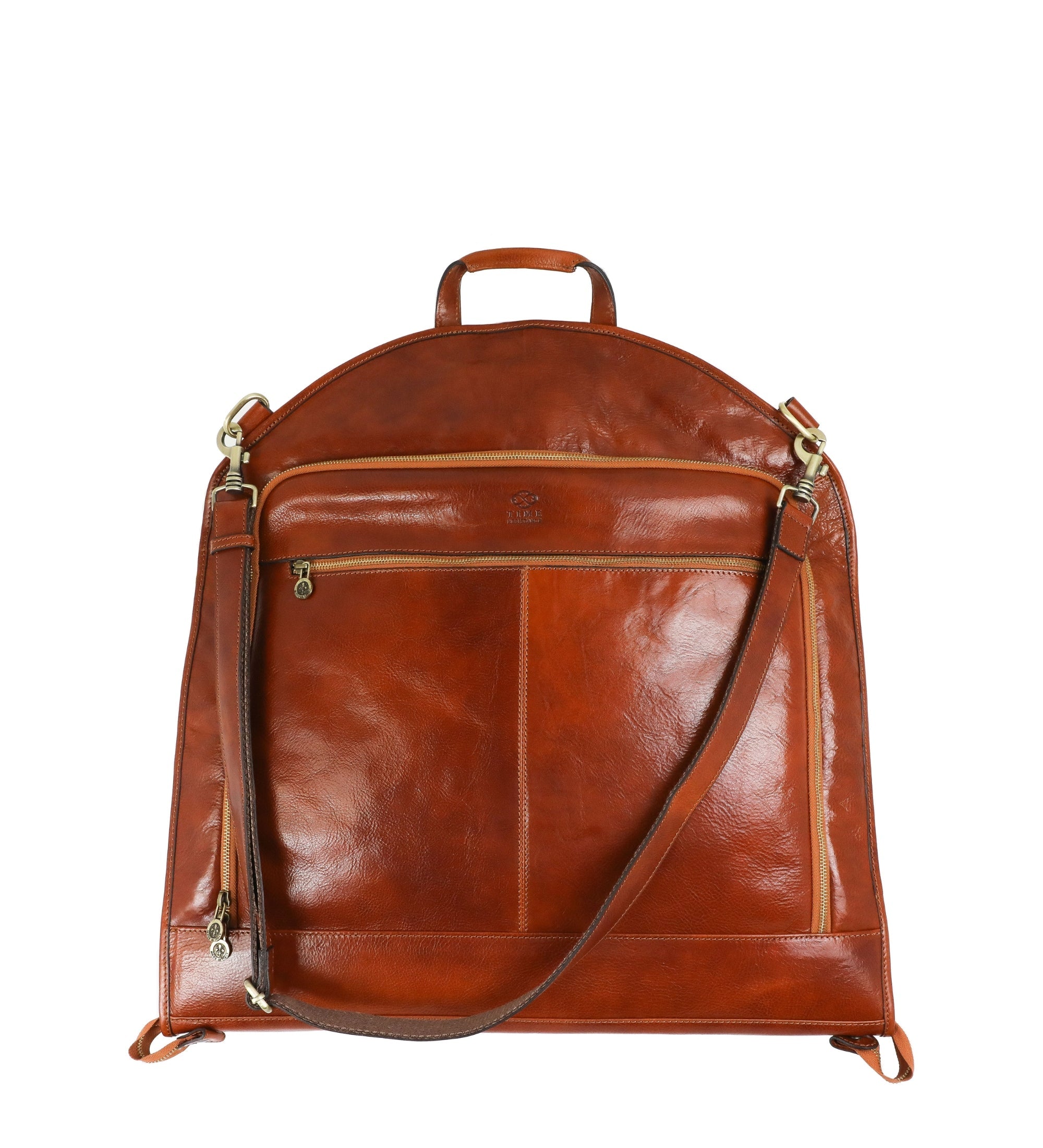 Full Grain Italian Leather Garment / Suit Bag - Travels with Charley