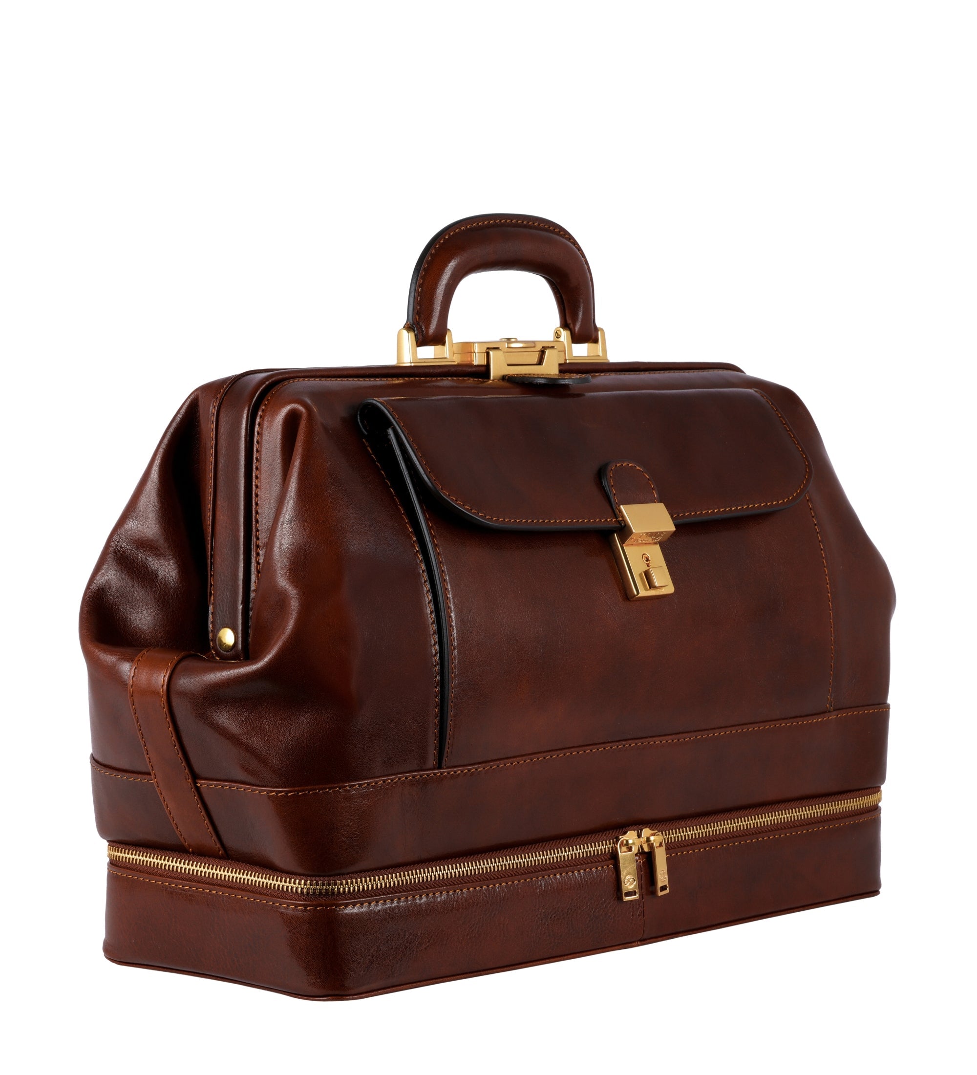 Large Full Grain Italian Leather Doctor Bag - The Master and Margarita