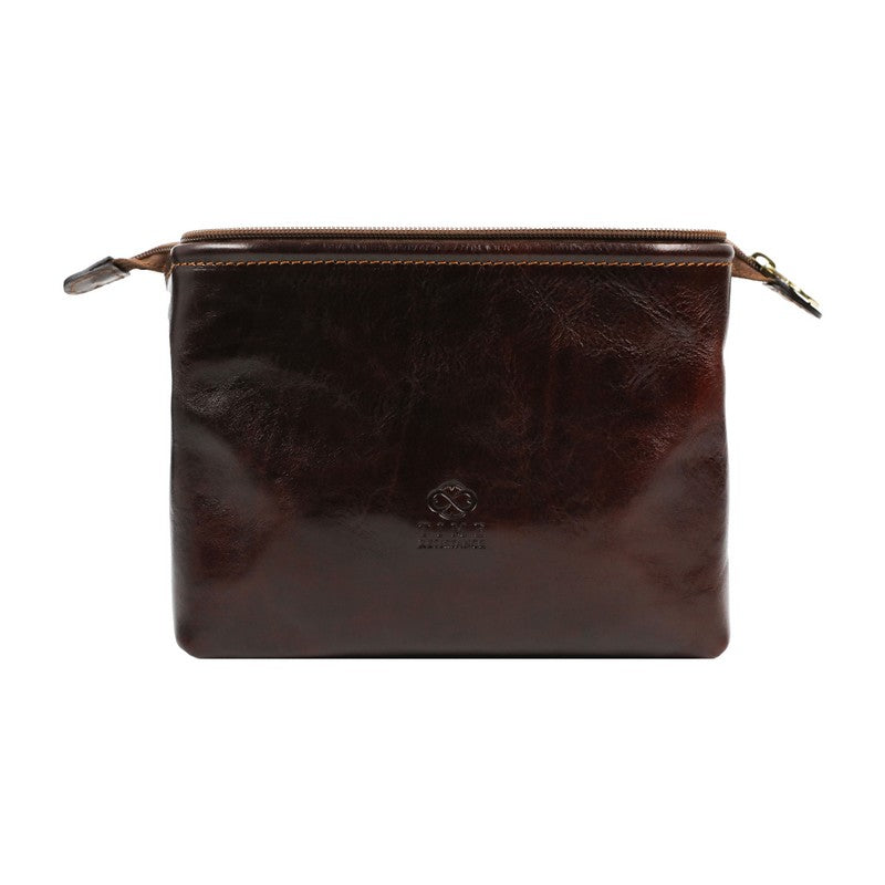 Small Leather Toiletry Bag - Four Past Midnight Accessories Time Resistance   