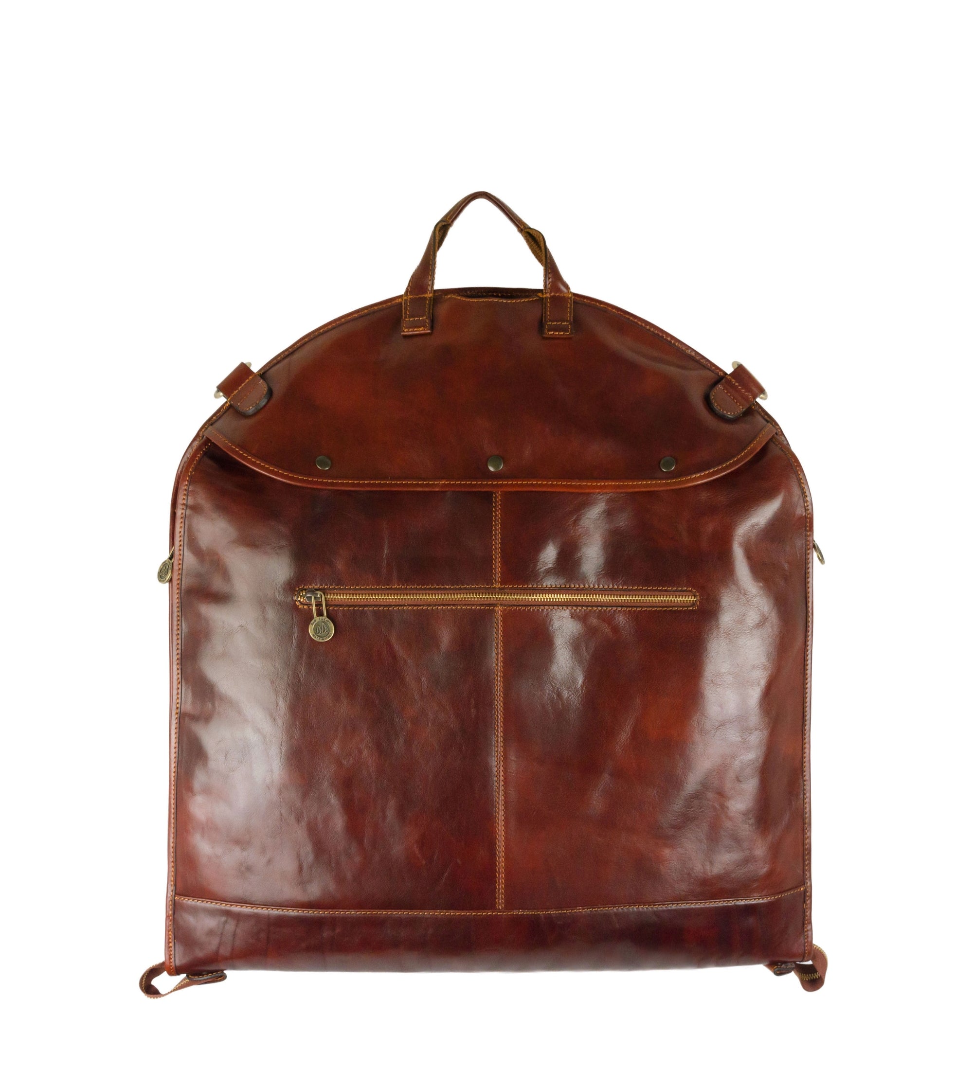 Full Grain Italian Leather Garment / Suit Bag - Travels with Charley