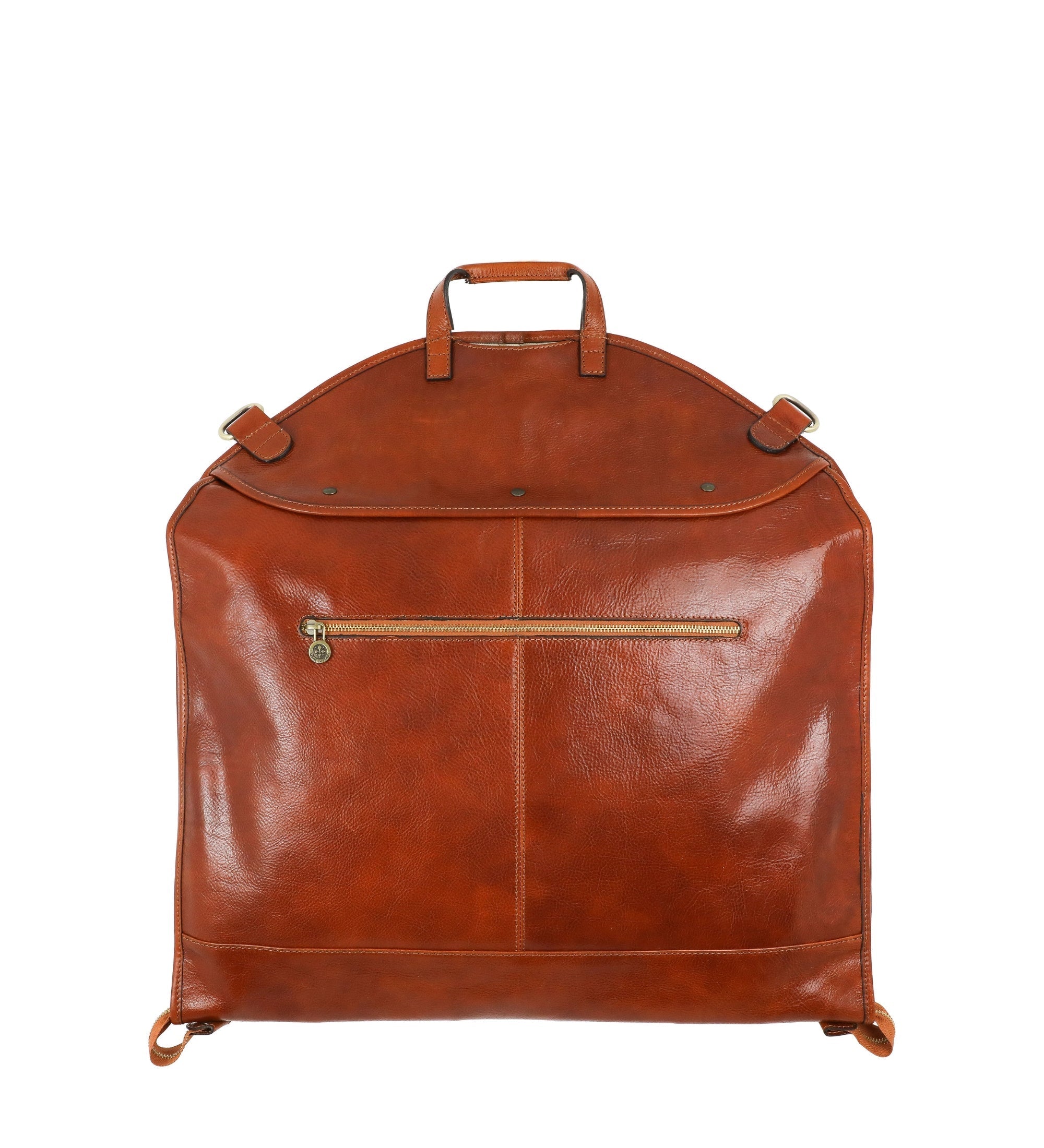 Full Grain Italian Leather Garment / Suit Bag - Travels with Charley