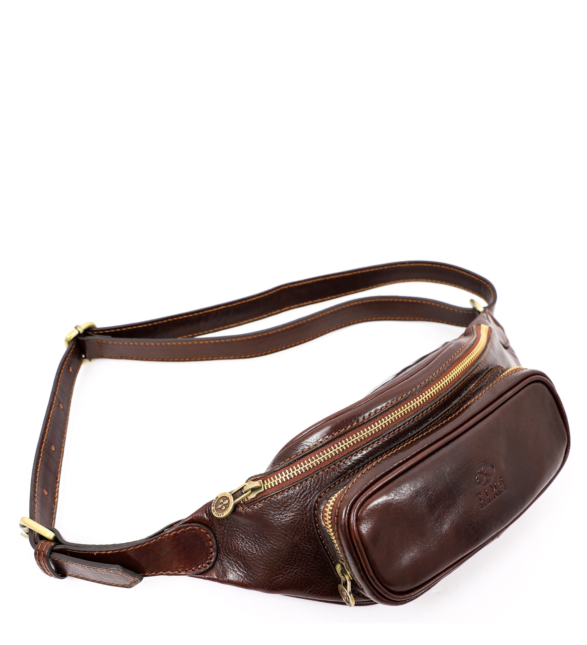 Full Grain Italian Leather Fanny Pack Belly Bag / Bum Bag - Independent People