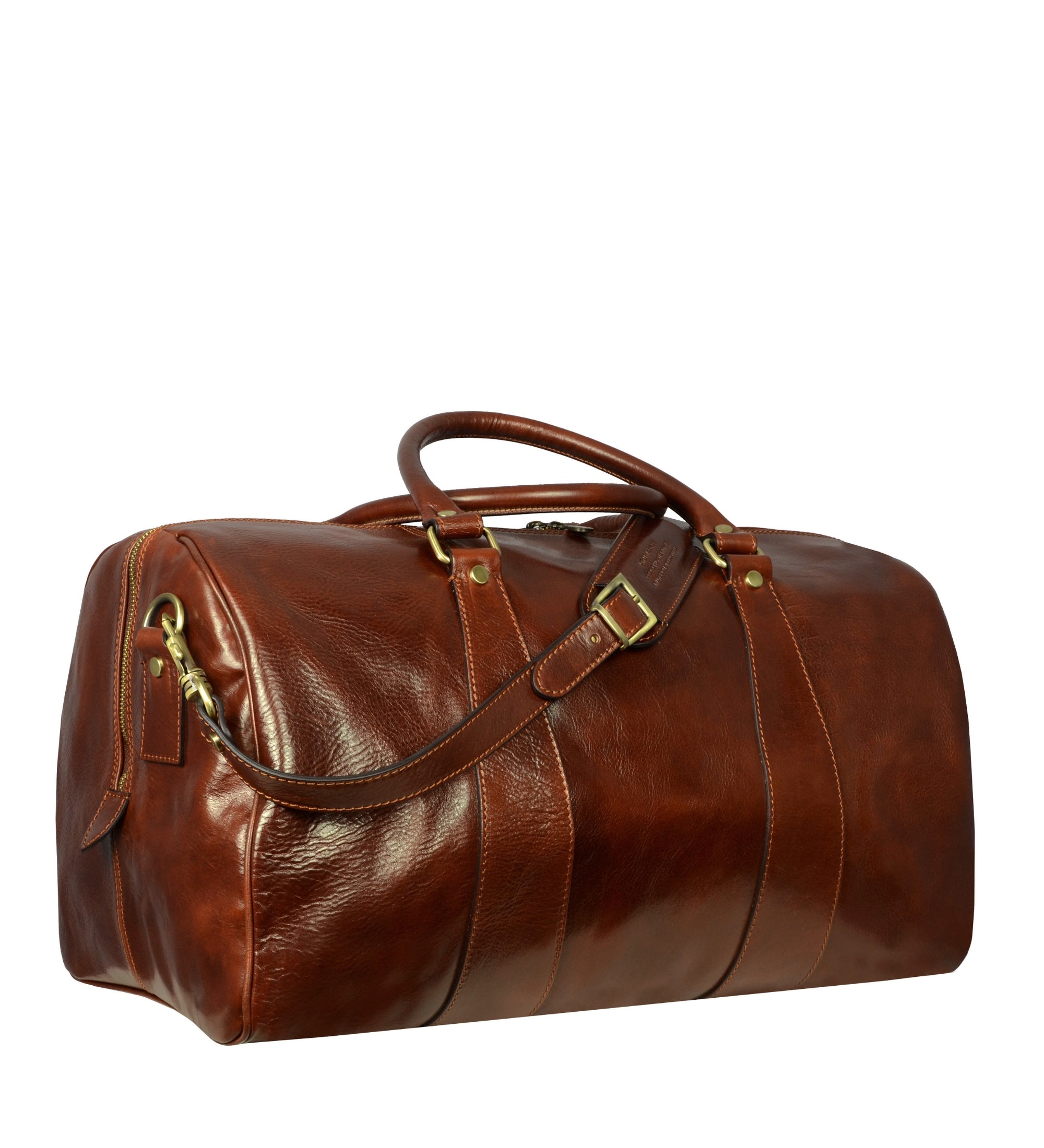 Full Grain Italian Leather Duffel Bag - Wise Children