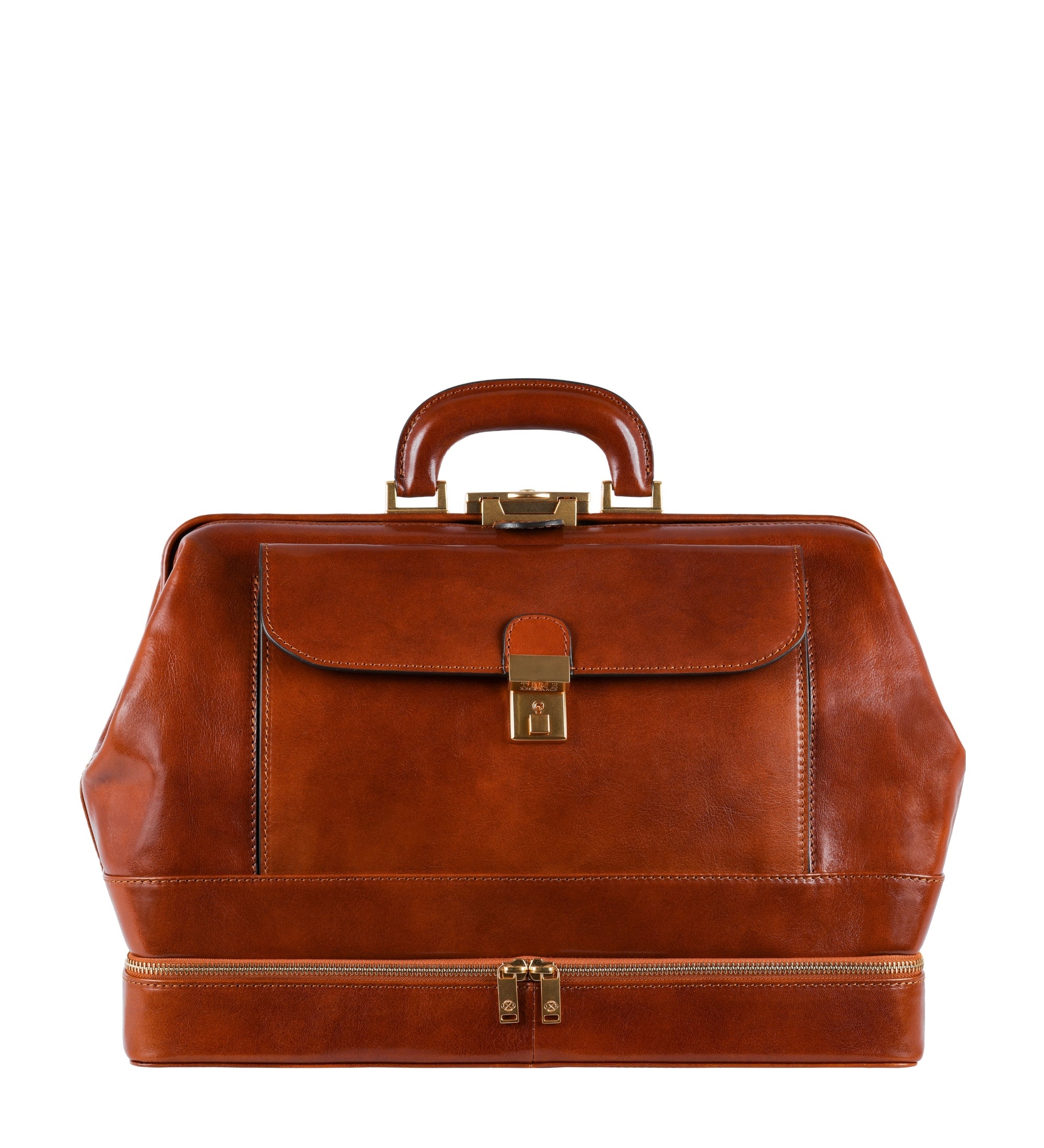 Large Full Grain Italian Leather Doctor Bag - The Master and Margarita