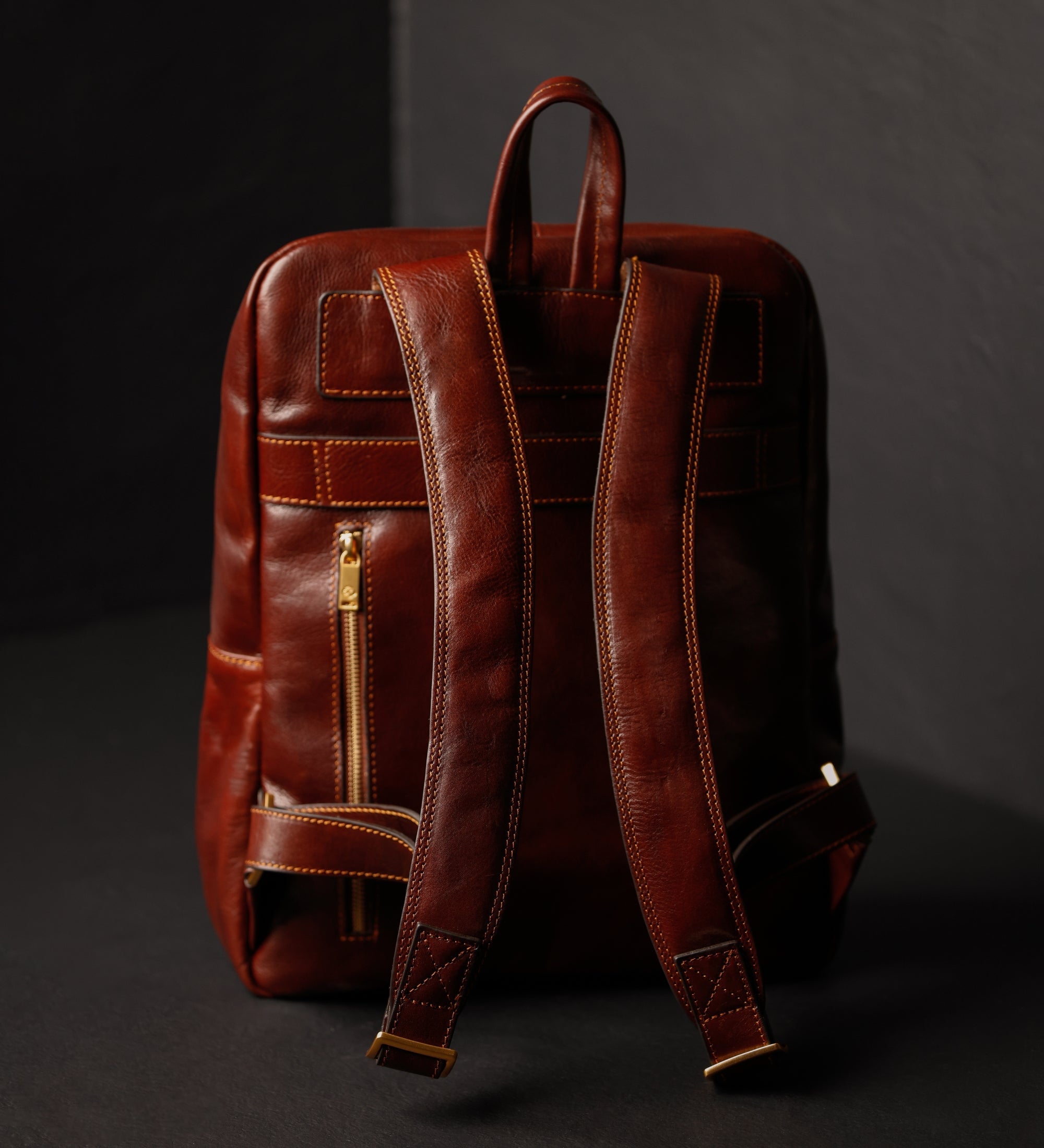 Large Unisex Full Grain Italian Leather Backpack - The Divine Comedy