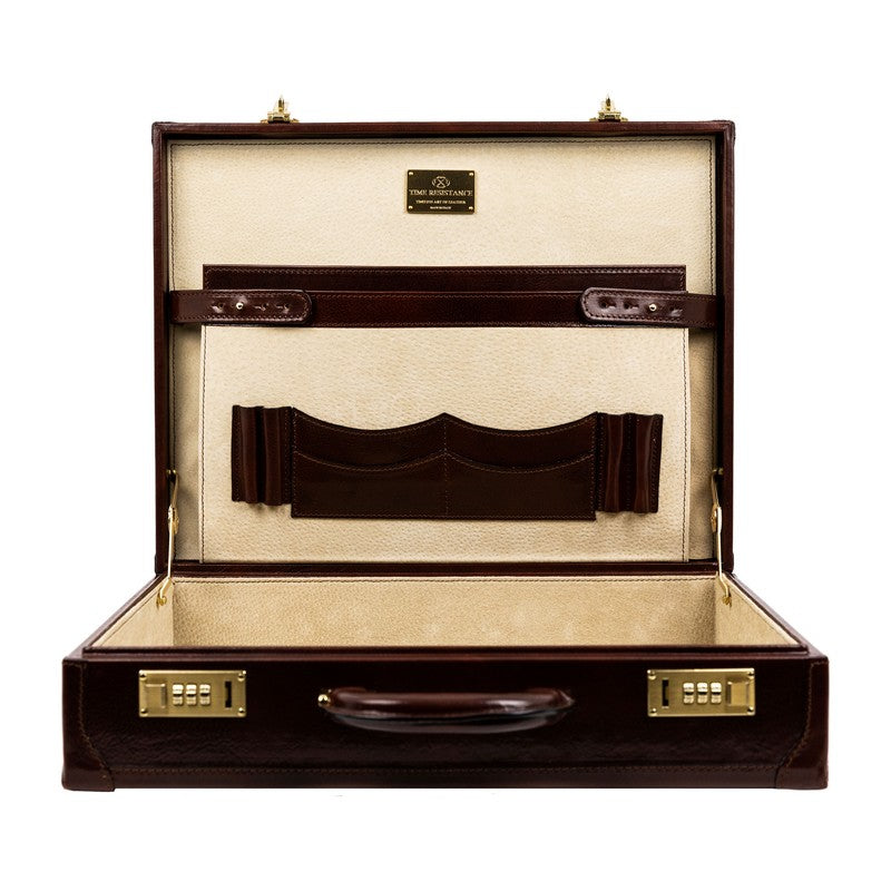 Small Leather Attach Case Briefcase - The House of Mirth